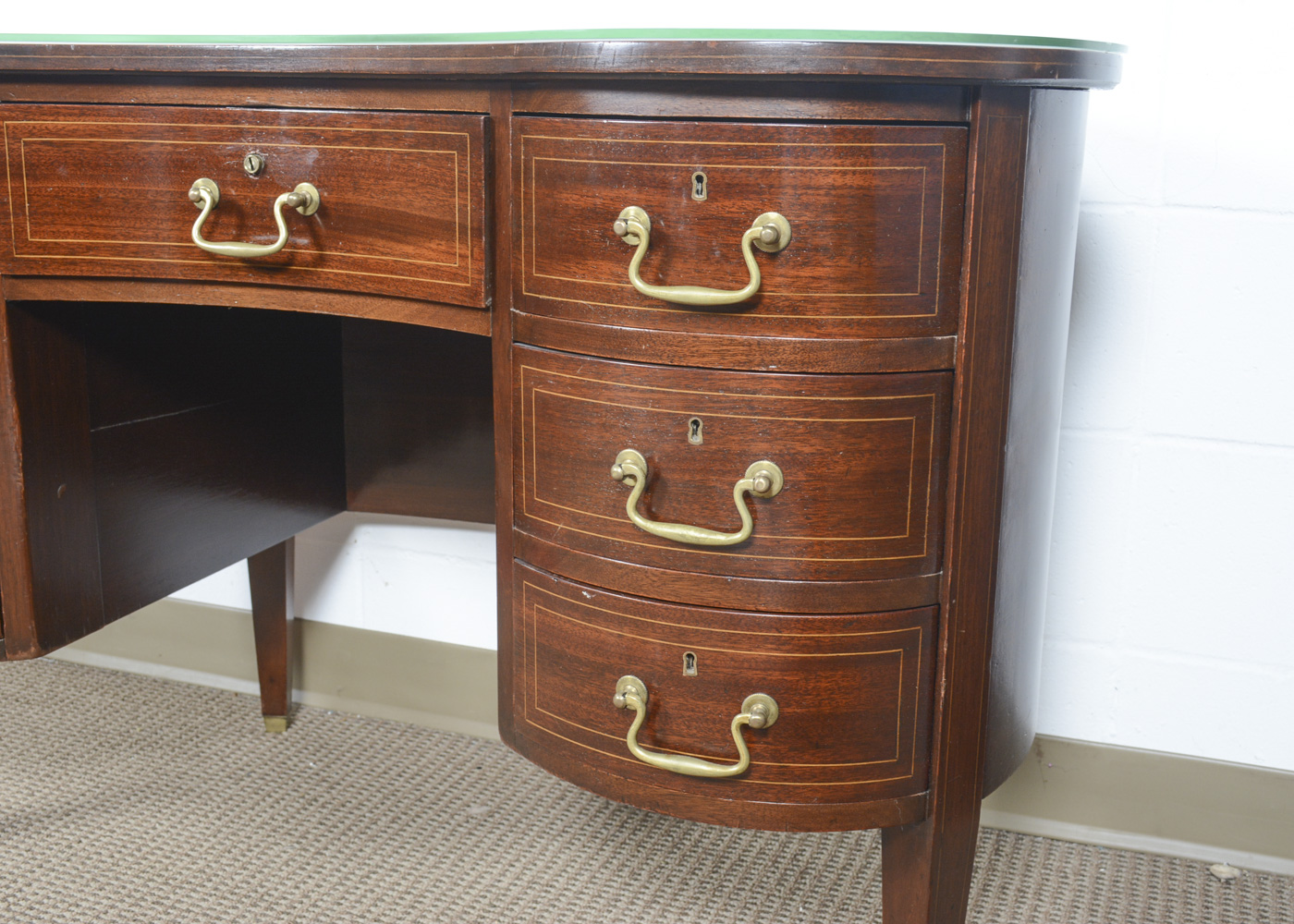Vintage Kidney-Shaped Writing Desk