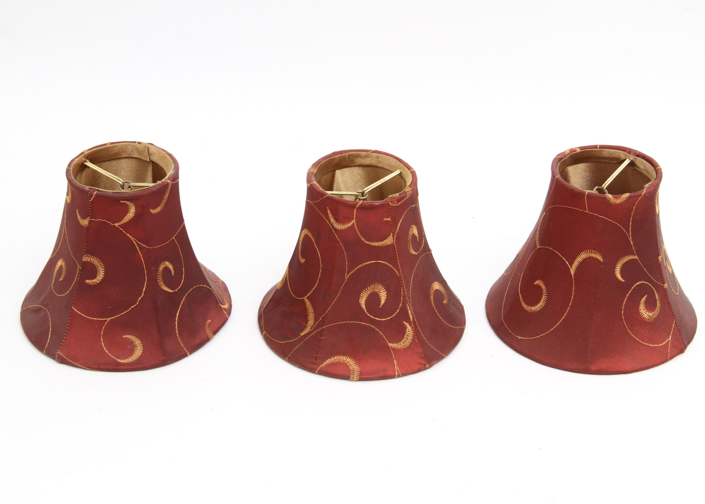 Collection of Maroon Lamp Shades