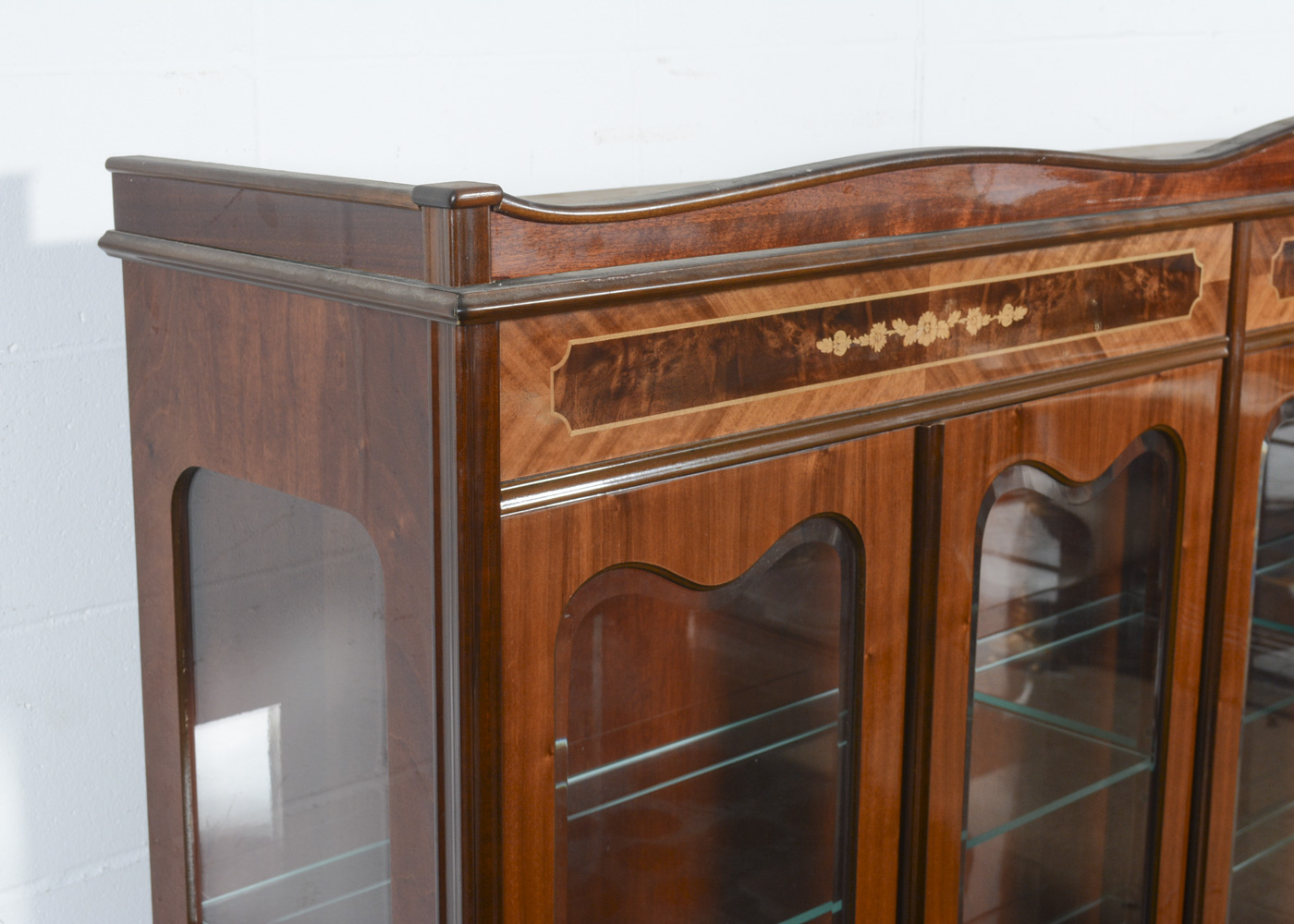 Hungarian Marquetry China Cabinet