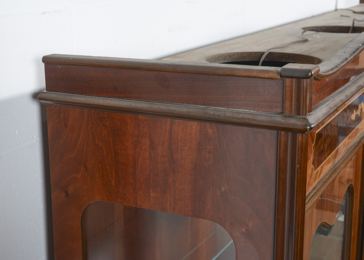 Hungarian Marquetry China Cabinet