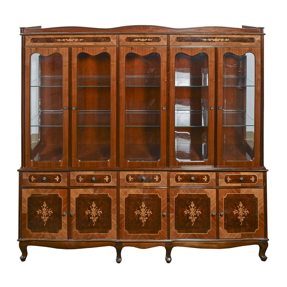 Hungarian Marquetry China Cabinet