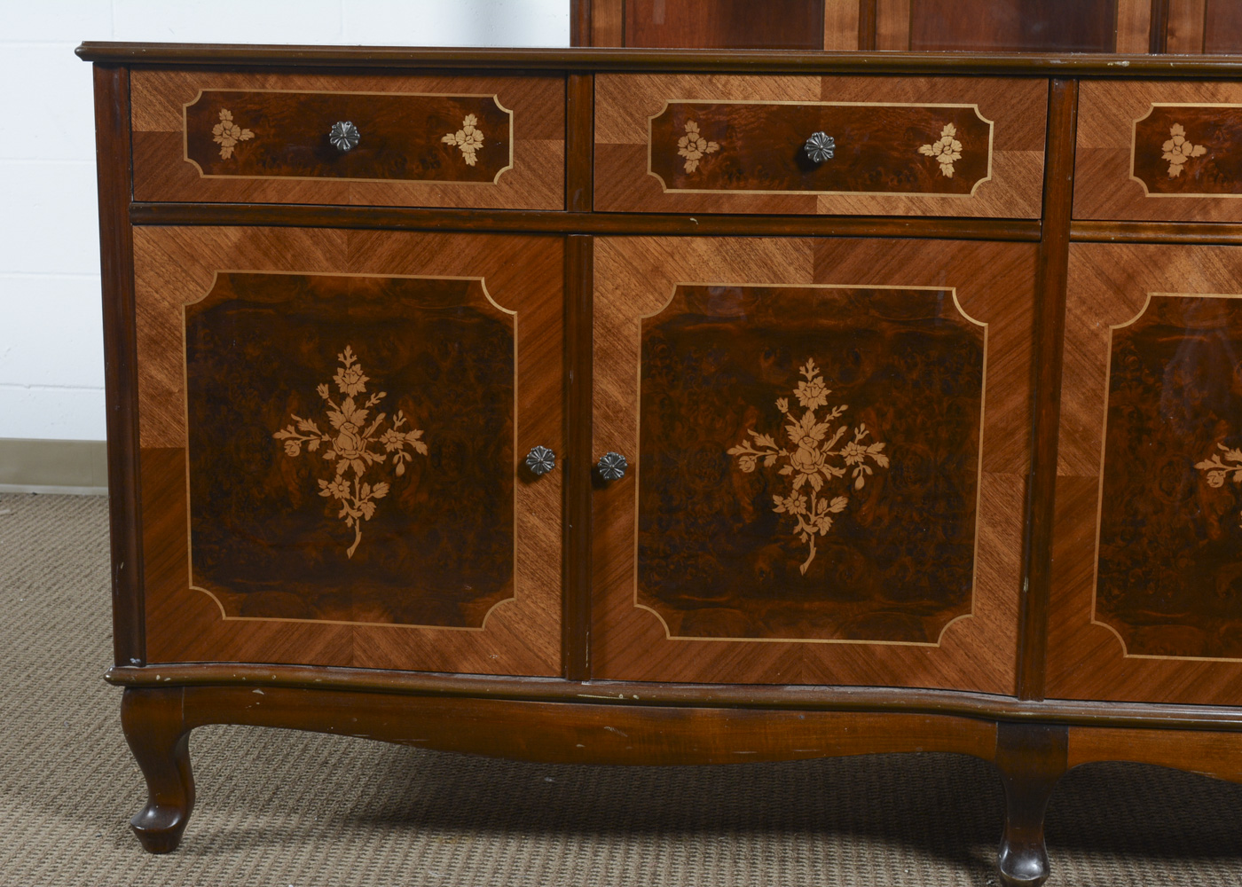 Hungarian Marquetry China Cabinet