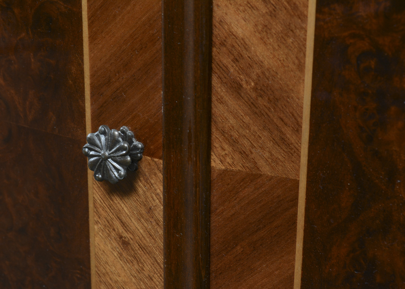 Hungarian Marquetry China Cabinet