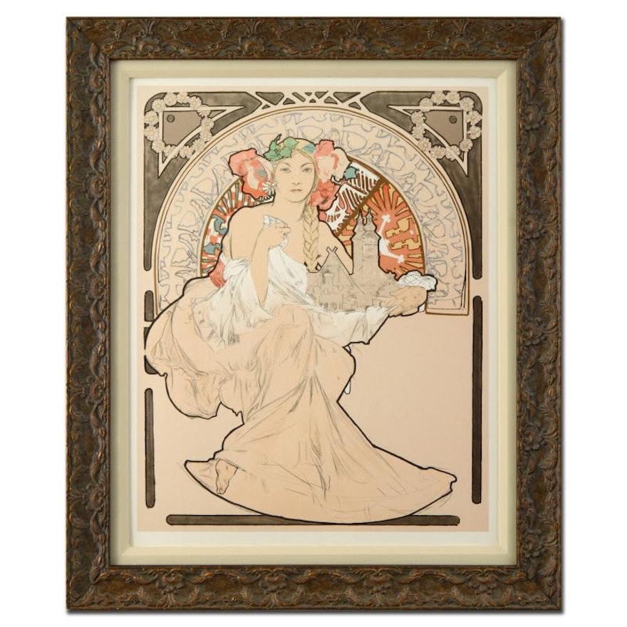 Lithograph after Alphonse Mucha's "Lovely Protector #267"