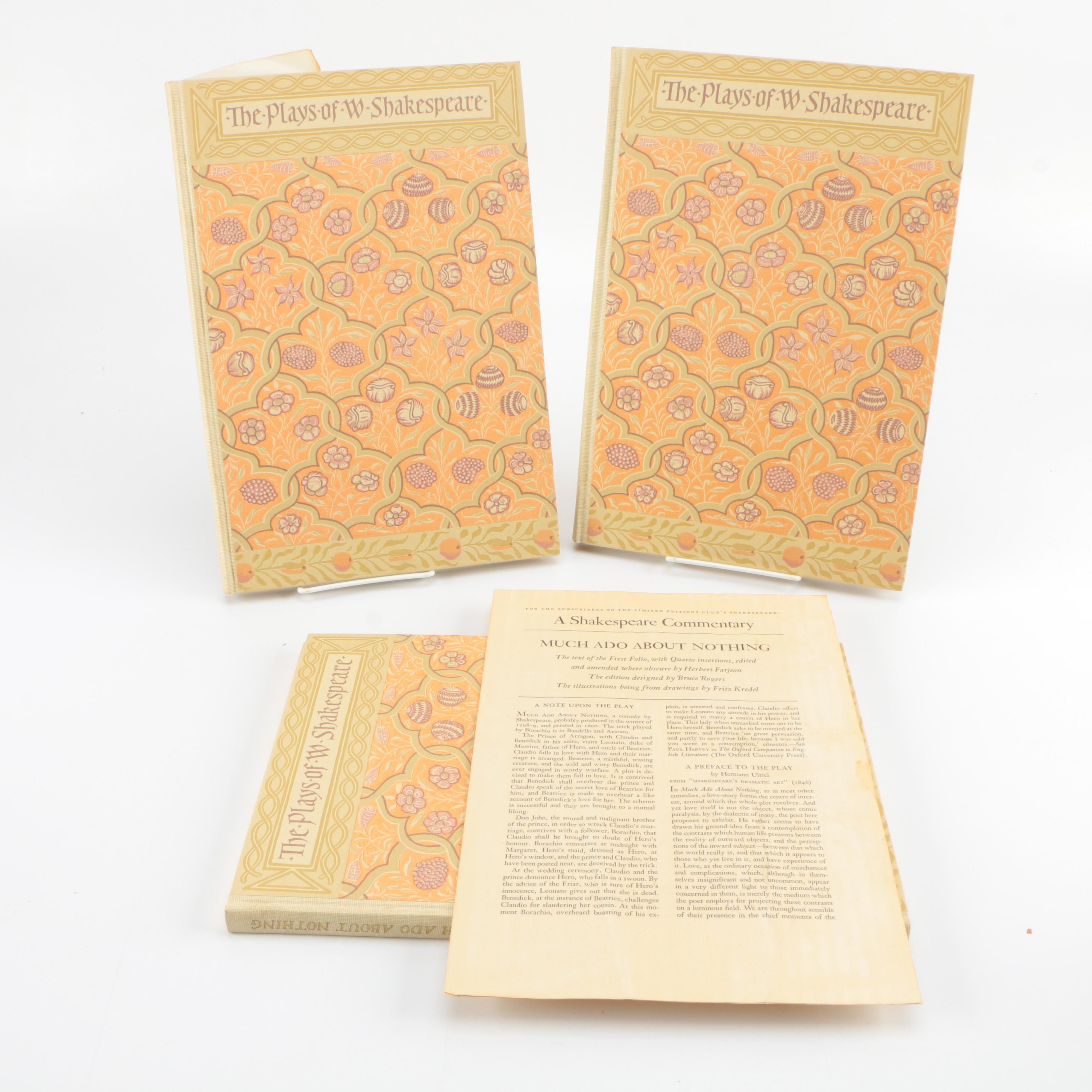 1940 Limited Editions Club Shakespeare Plays Including "Much Ado About Nothing"