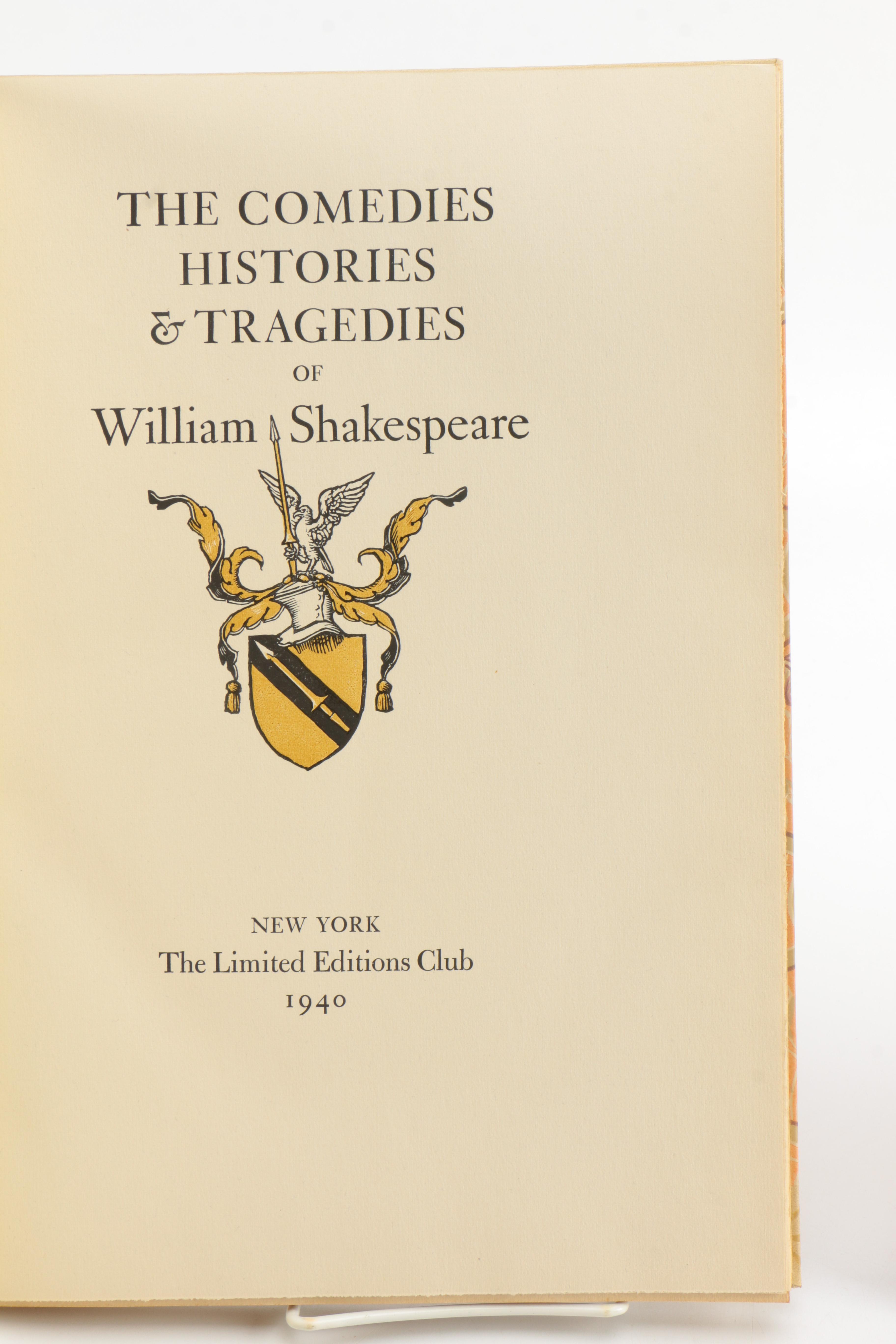 1940 Limited Editions Club Shakespeare Plays Including "Much Ado About Nothing"