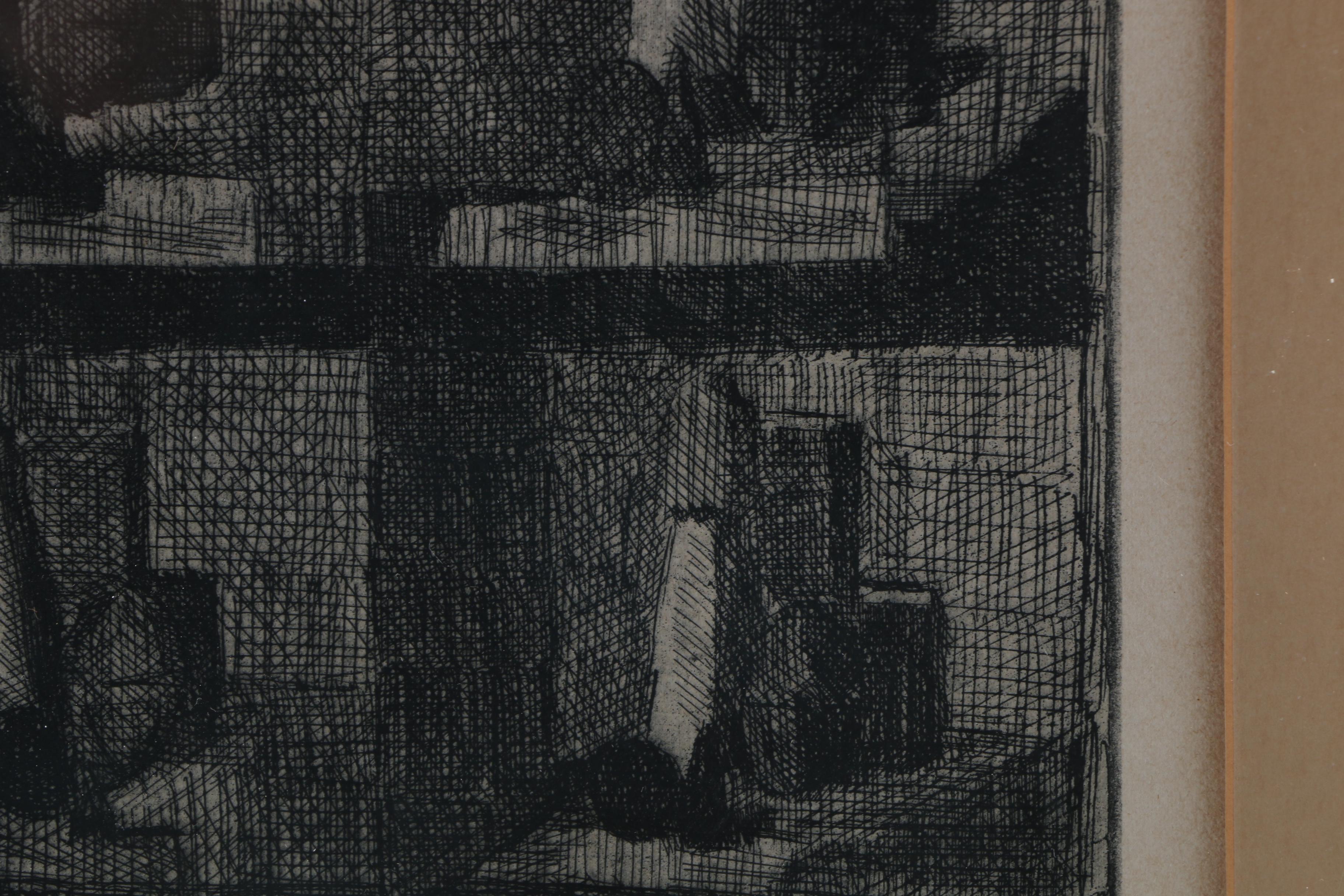 Stuart Egnal Limited Edition Etching "Four Part Still Life"