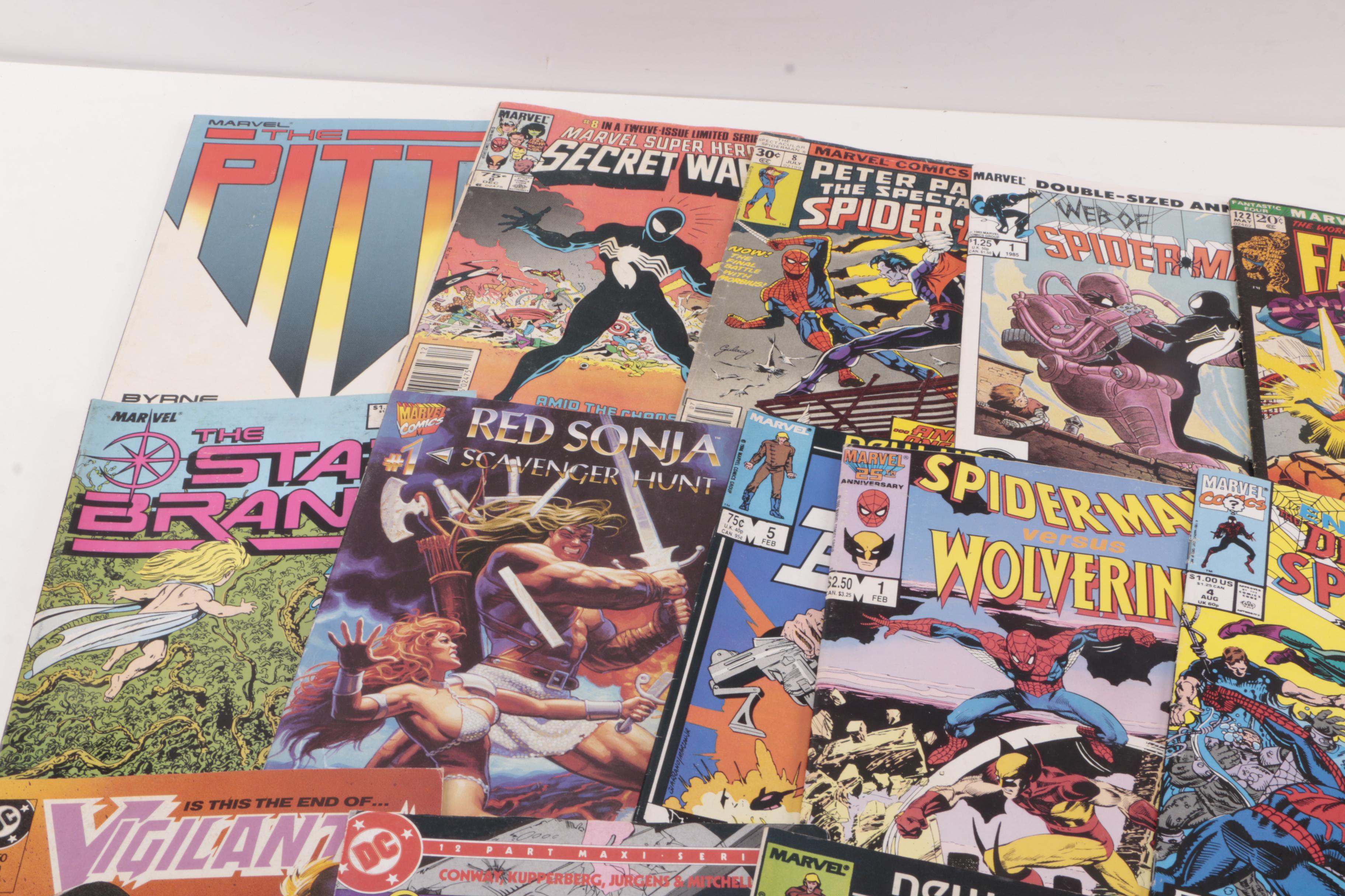 Assorted Comics Featuring "Secret Wars" Issue 8