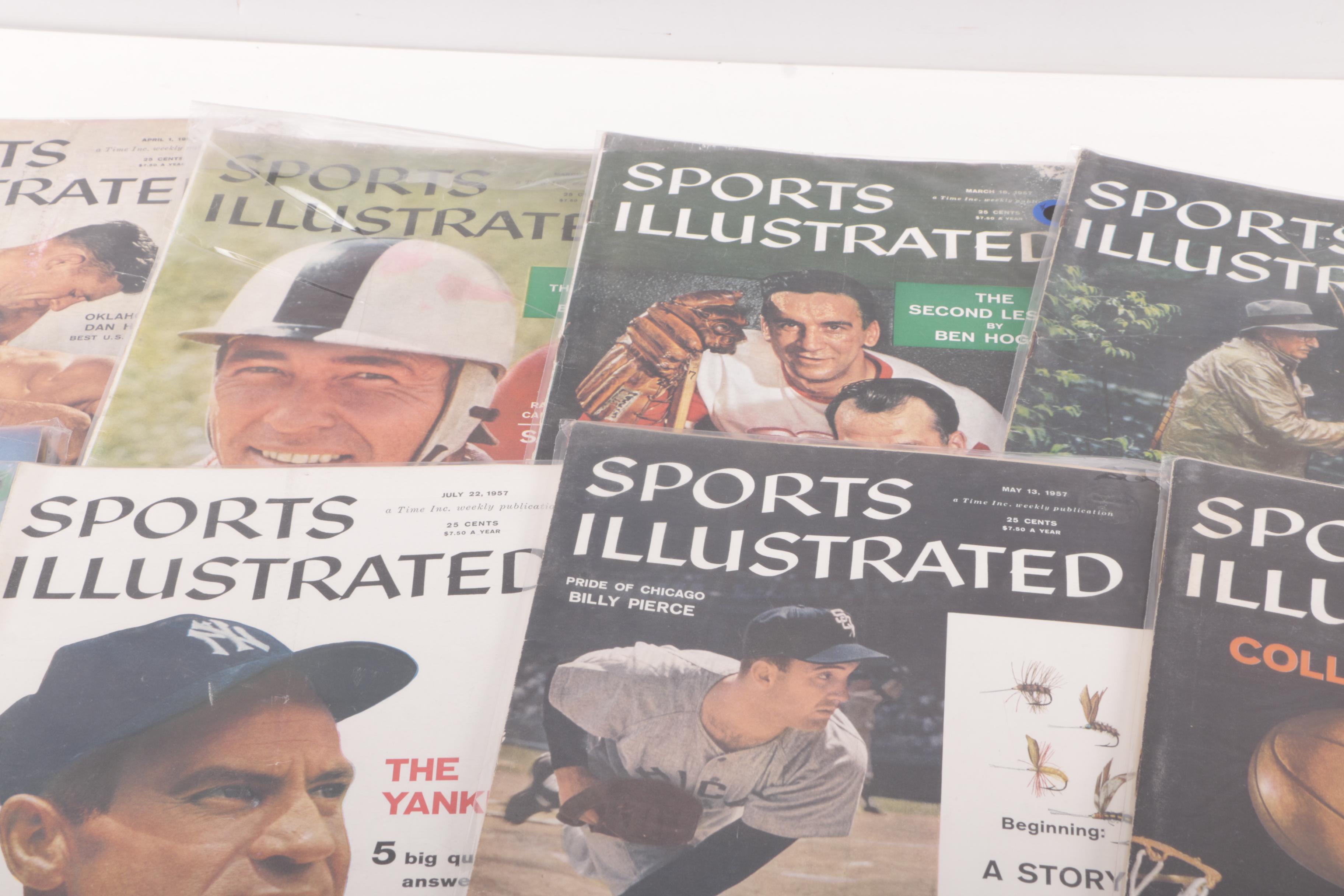 Assorted "Sports Illustrated" Magazines from 1957