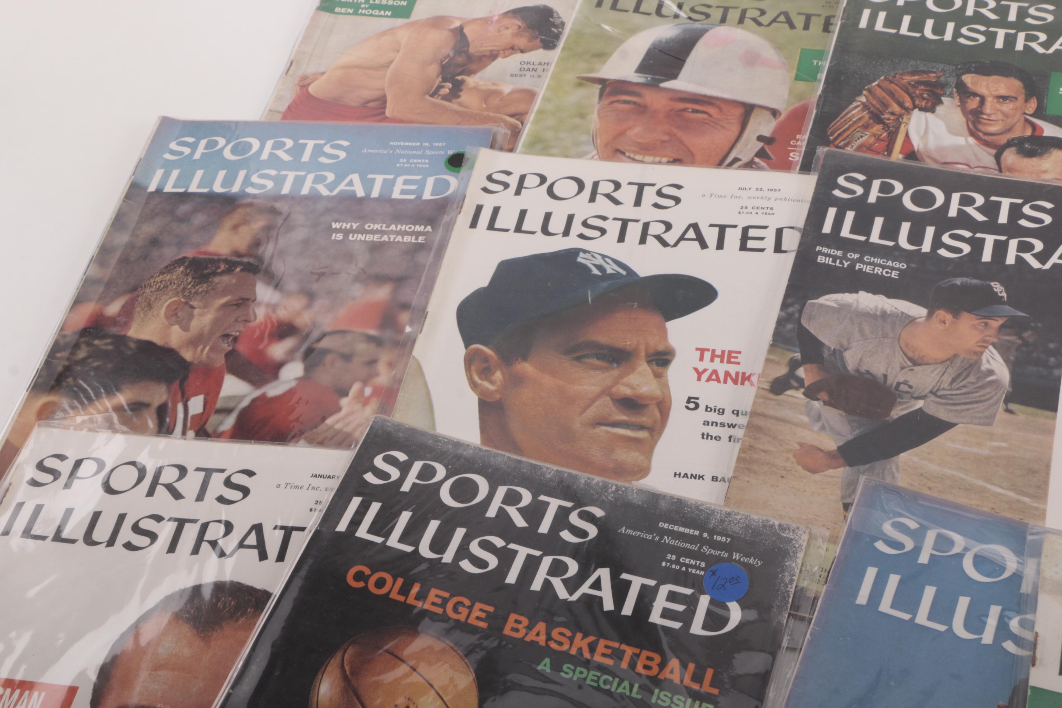 Assorted "Sports Illustrated" Magazines from 1957