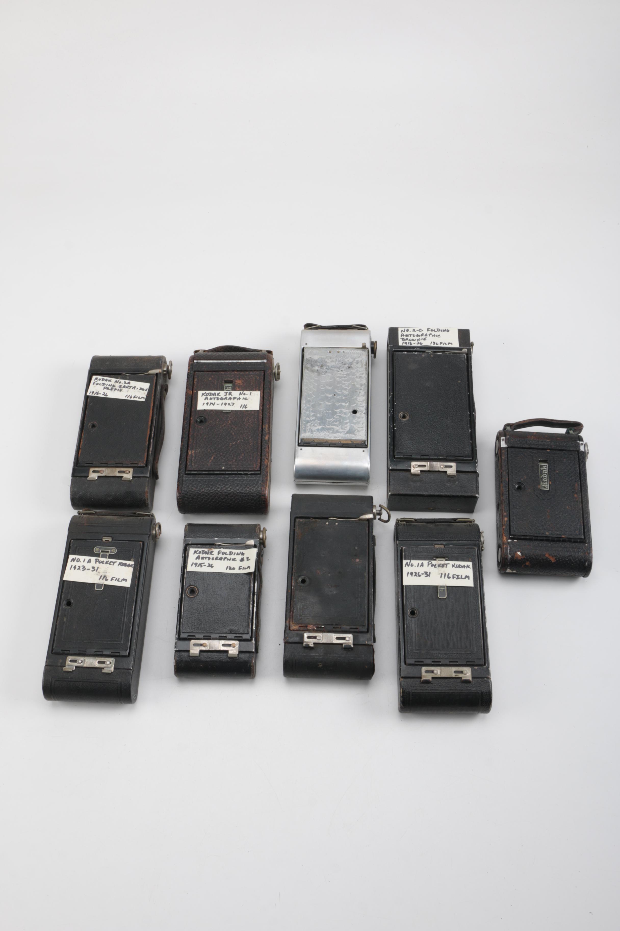 Assortment of Vintage Kodak Cameras