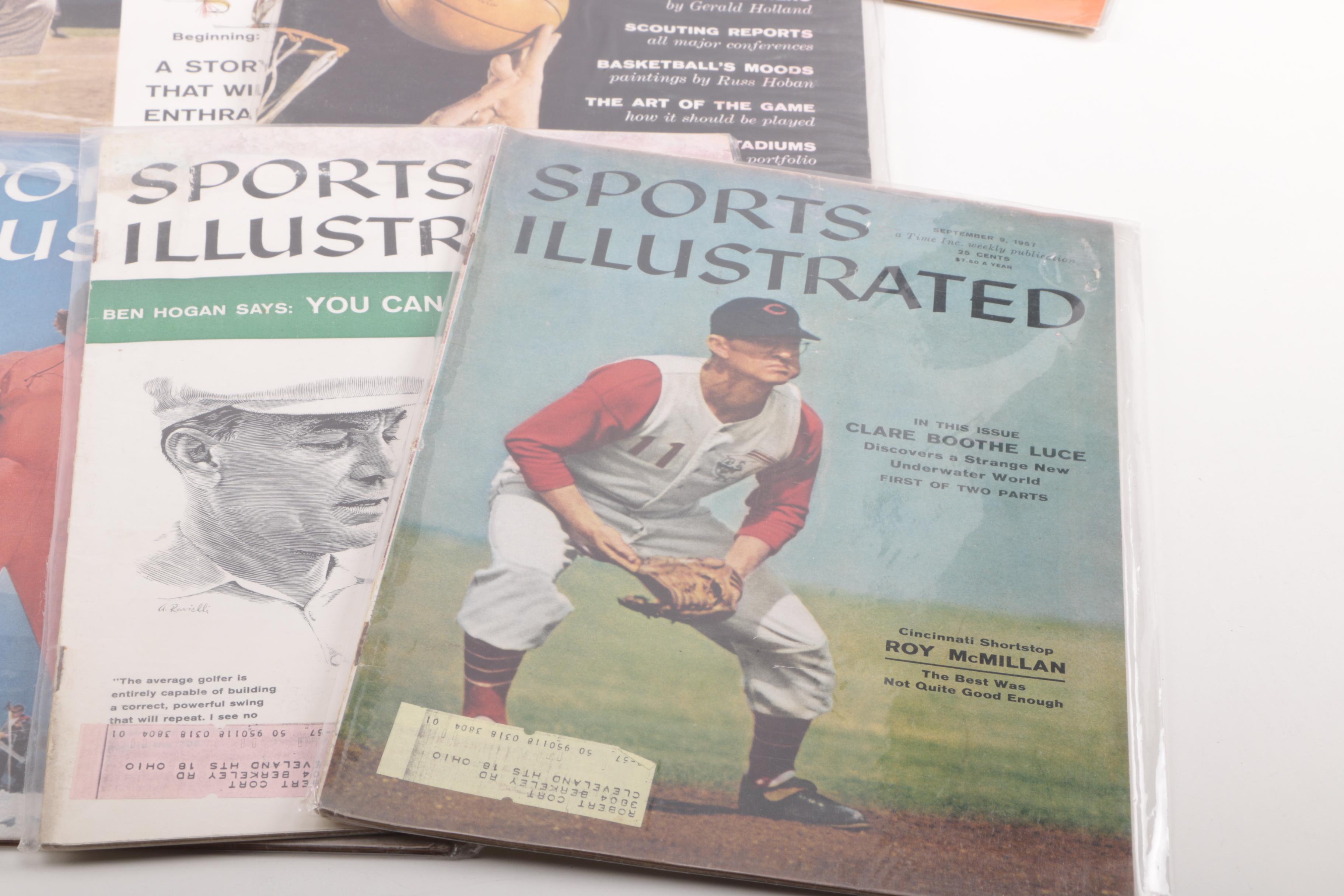Assorted "Sports Illustrated" Magazines from 1957