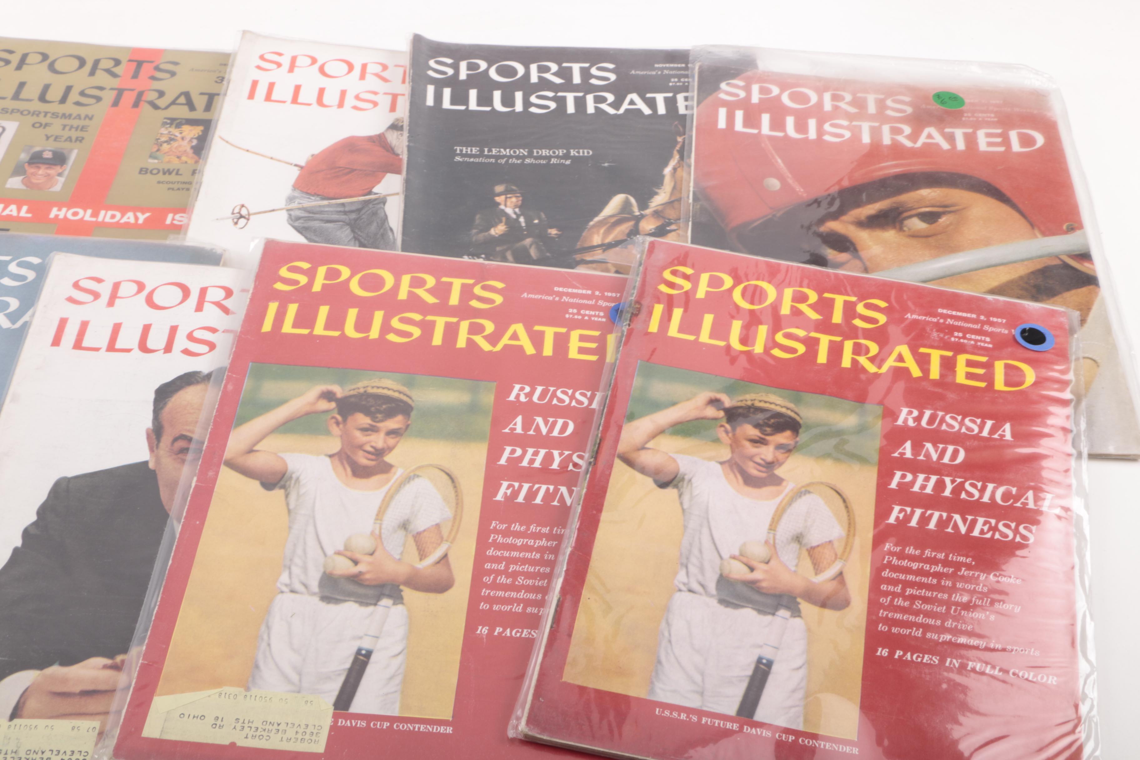 Assorted "Sports Illustrated" Magazines from 1957