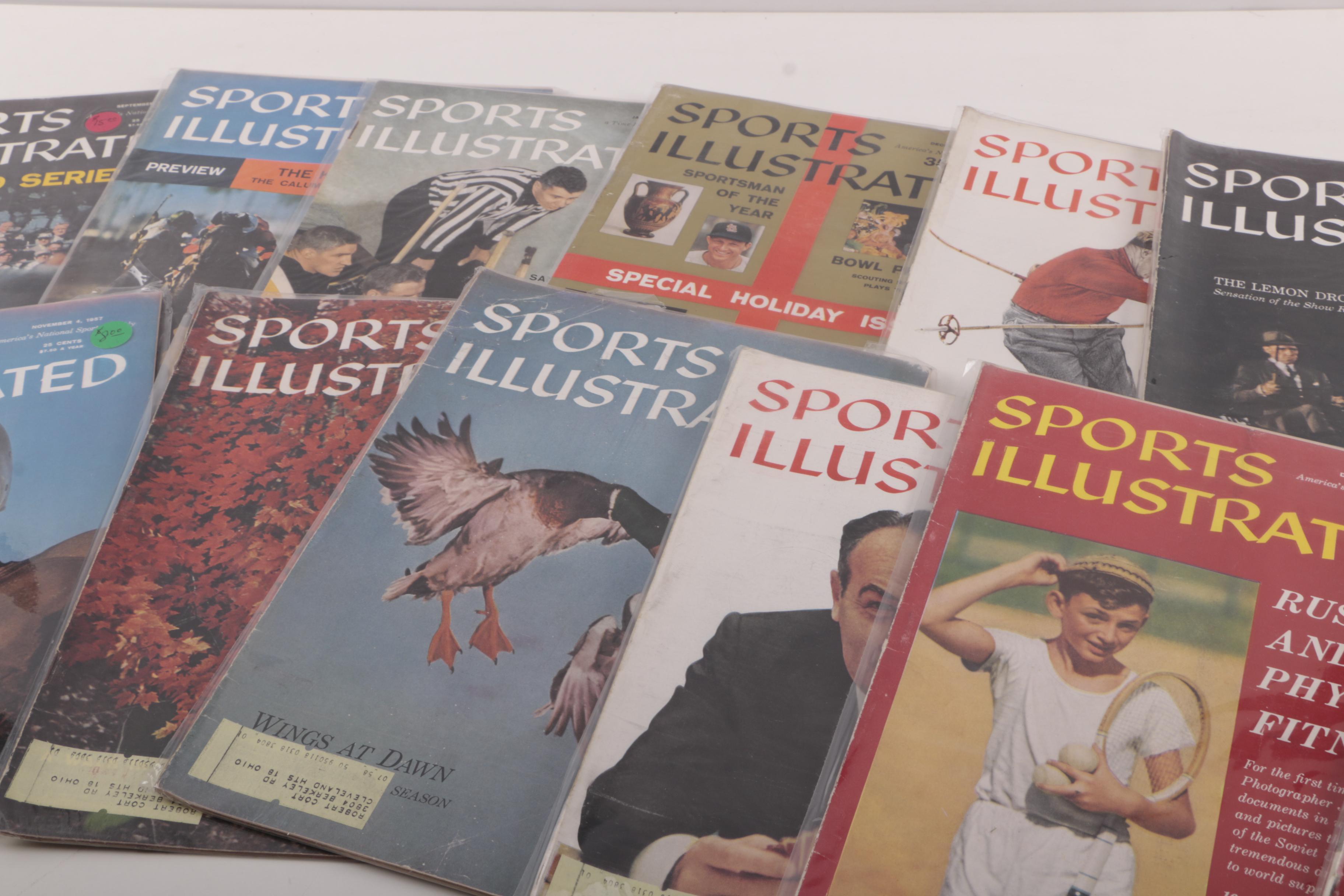 Assorted "Sports Illustrated" Magazines from 1957