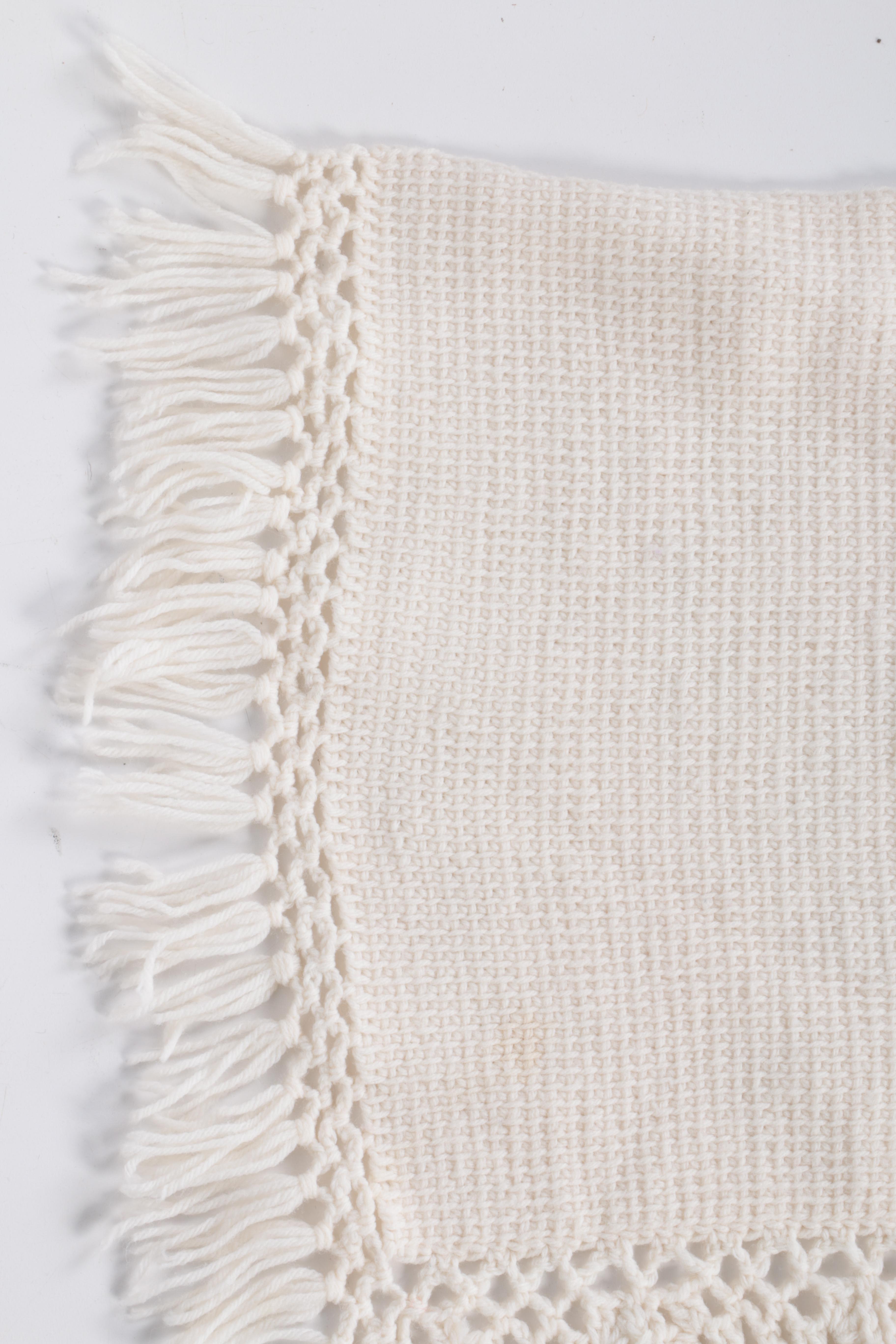 Purple Floral Crochet Blanket and Pillow