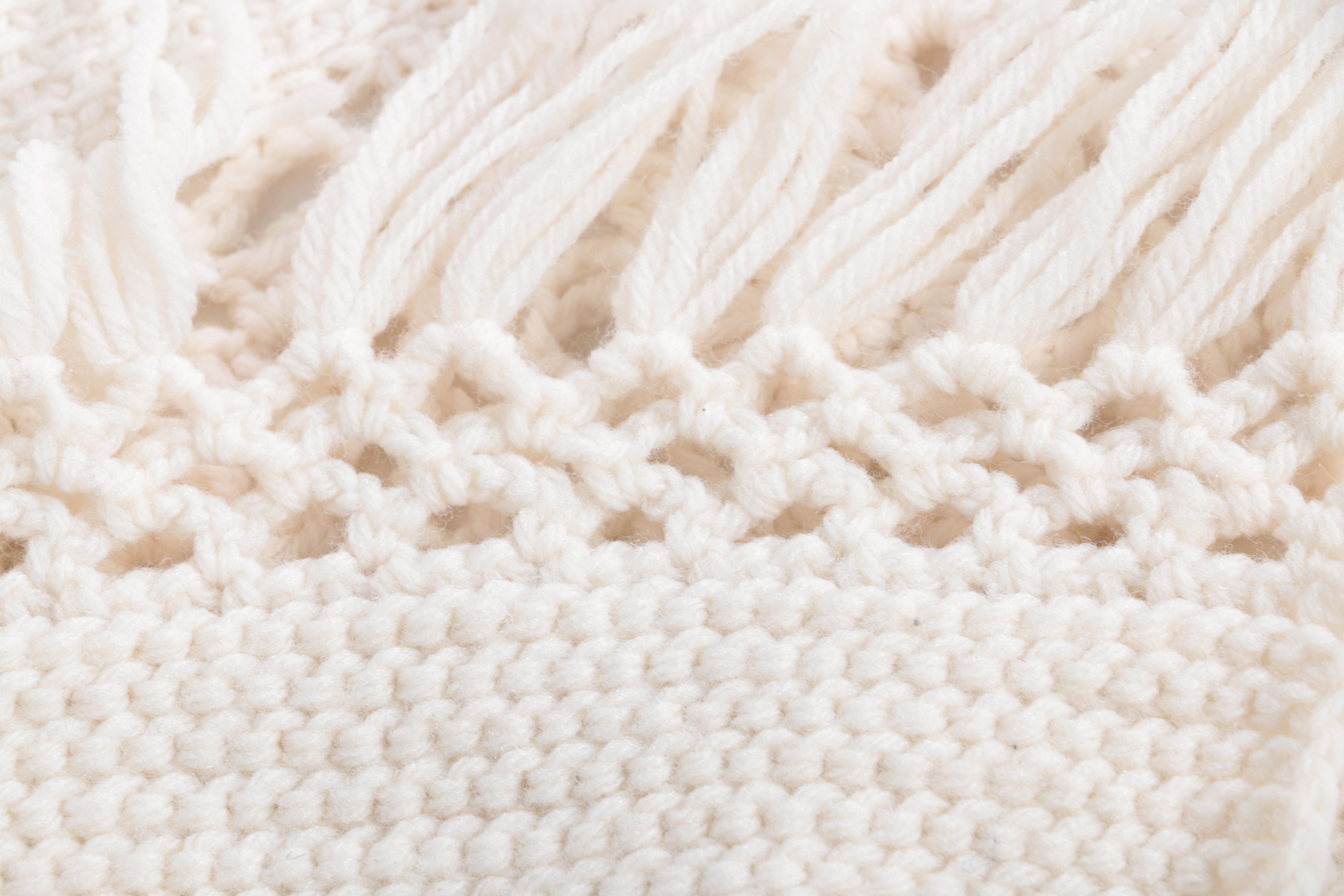 Purple Floral Crochet Blanket and Pillow