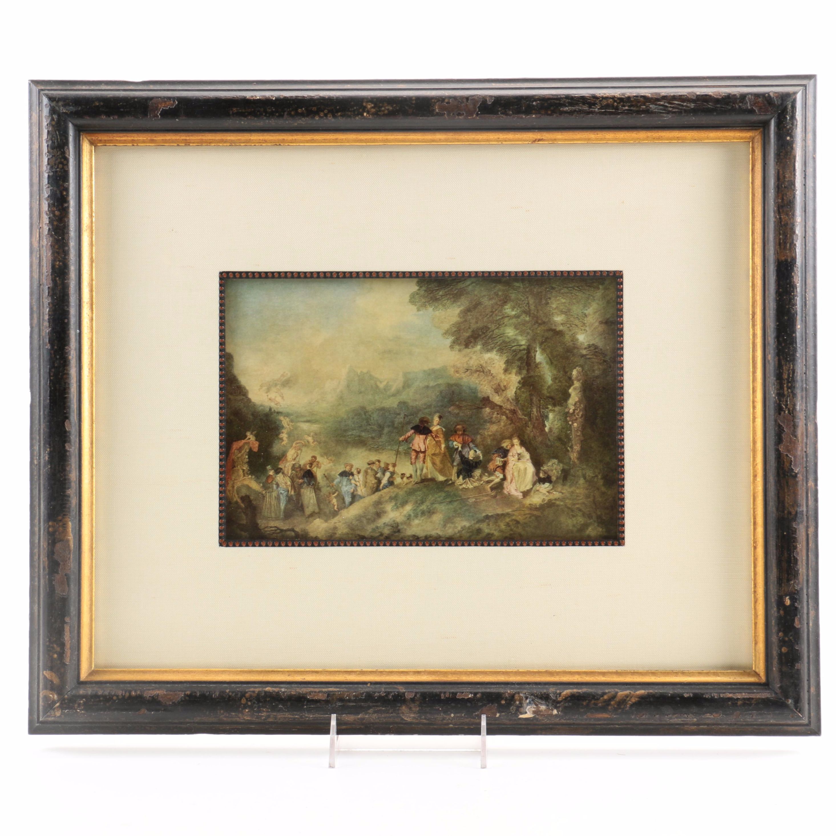 Offset Lithograph After Jean-Antoine Watteau's Painting "Embarkation for Cythera"