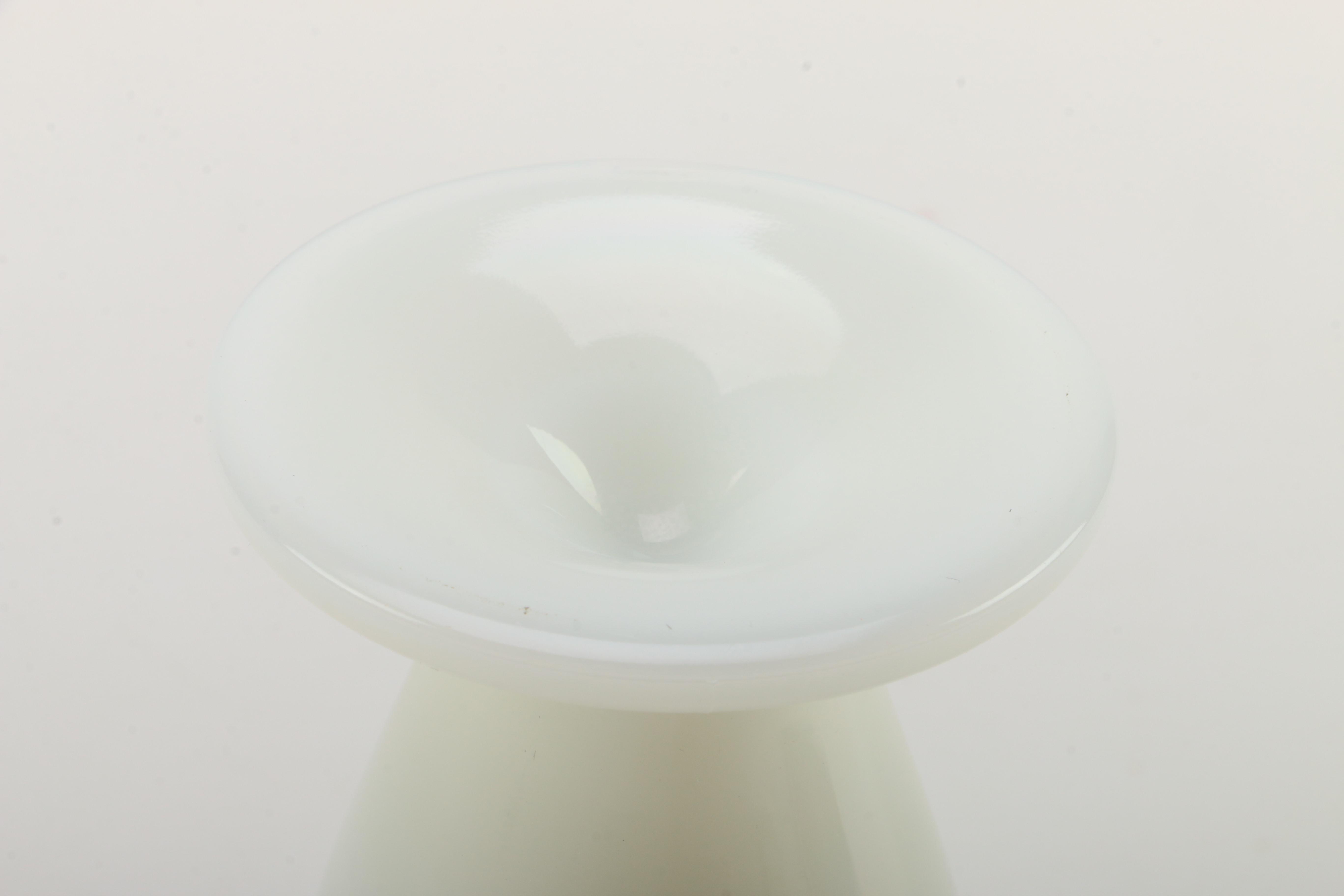 Decorative Milk Glass Vase and Dish