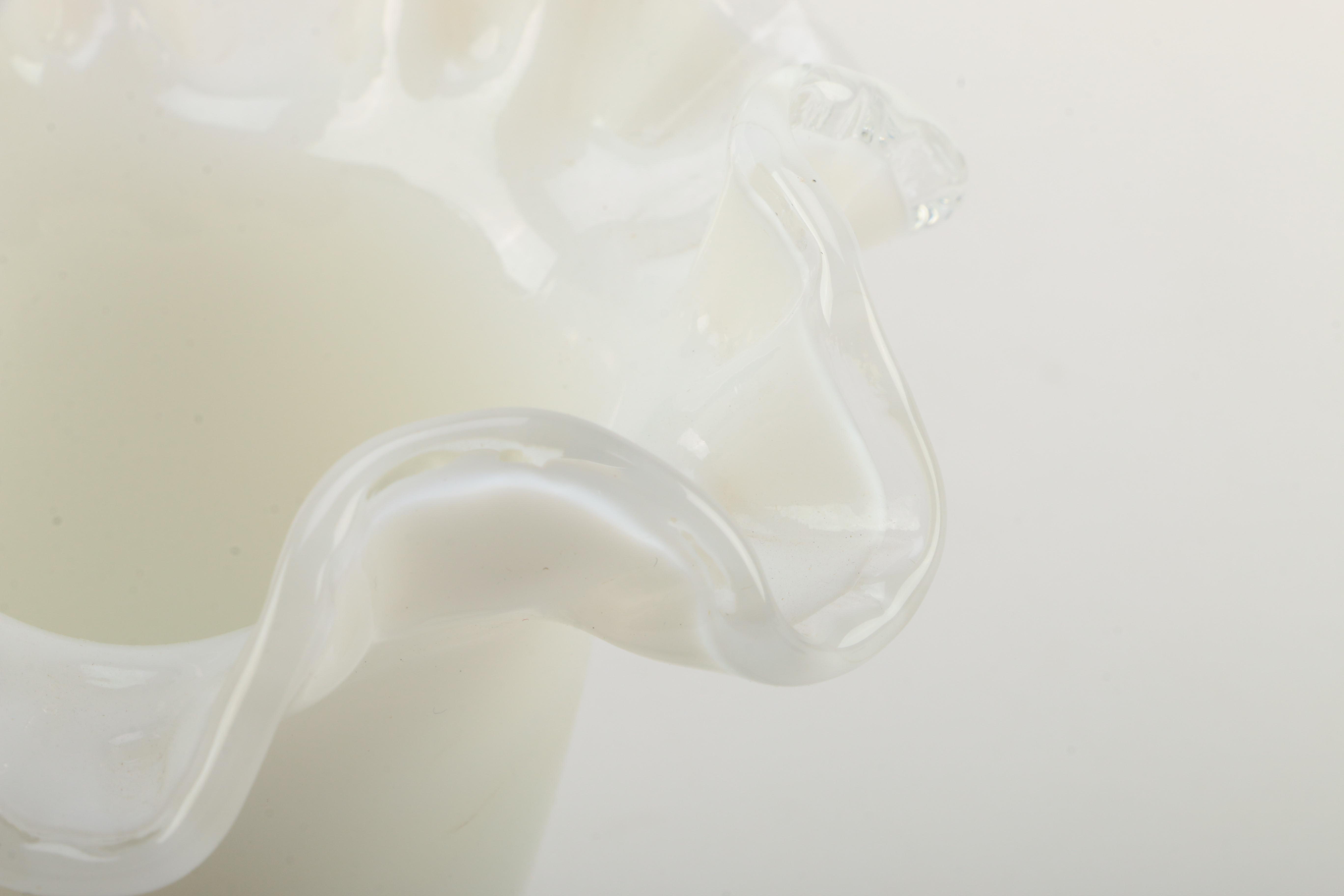 Decorative Milk Glass Vase and Dish