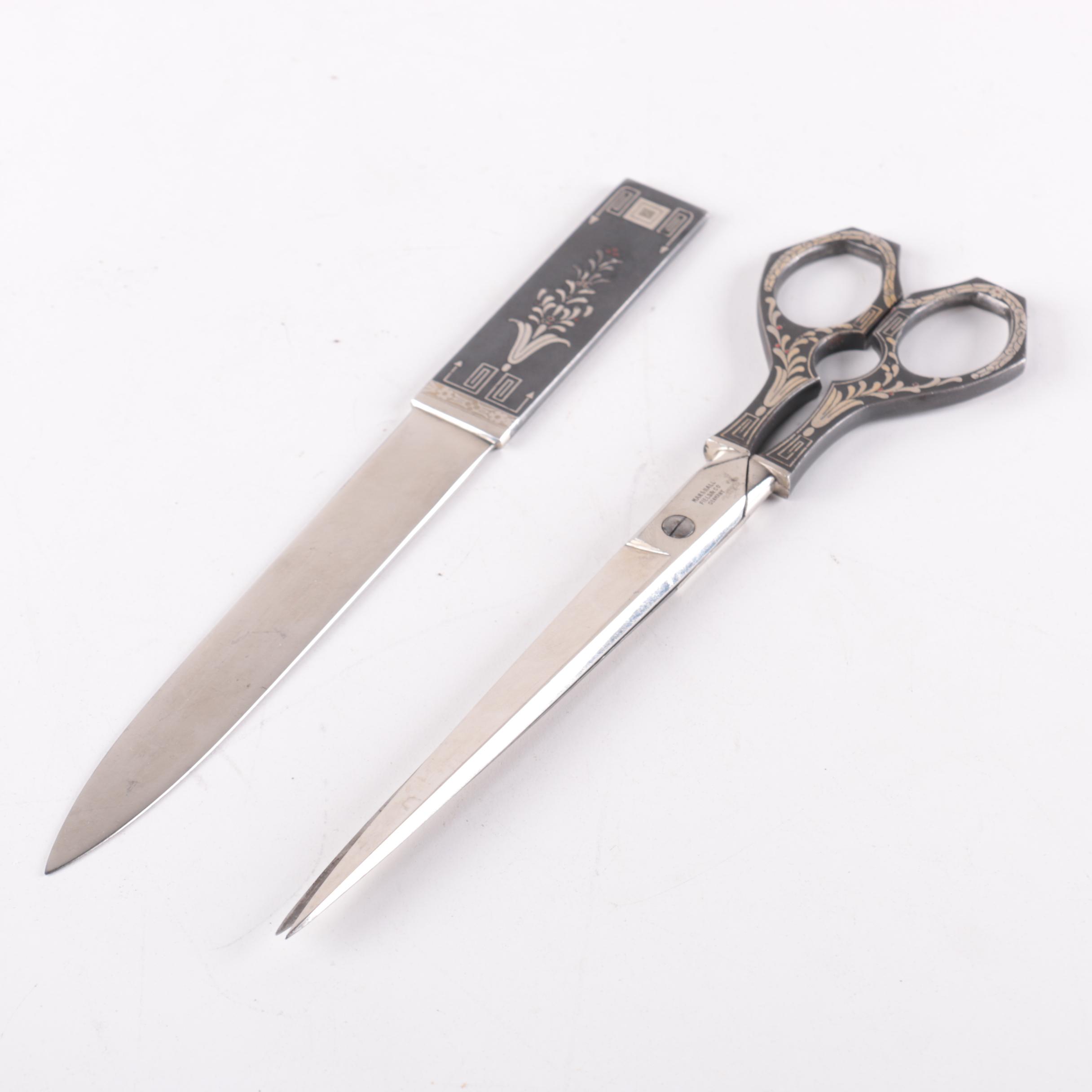 Vintage Marshall Field & Co. Scissor and Letter Opener Set