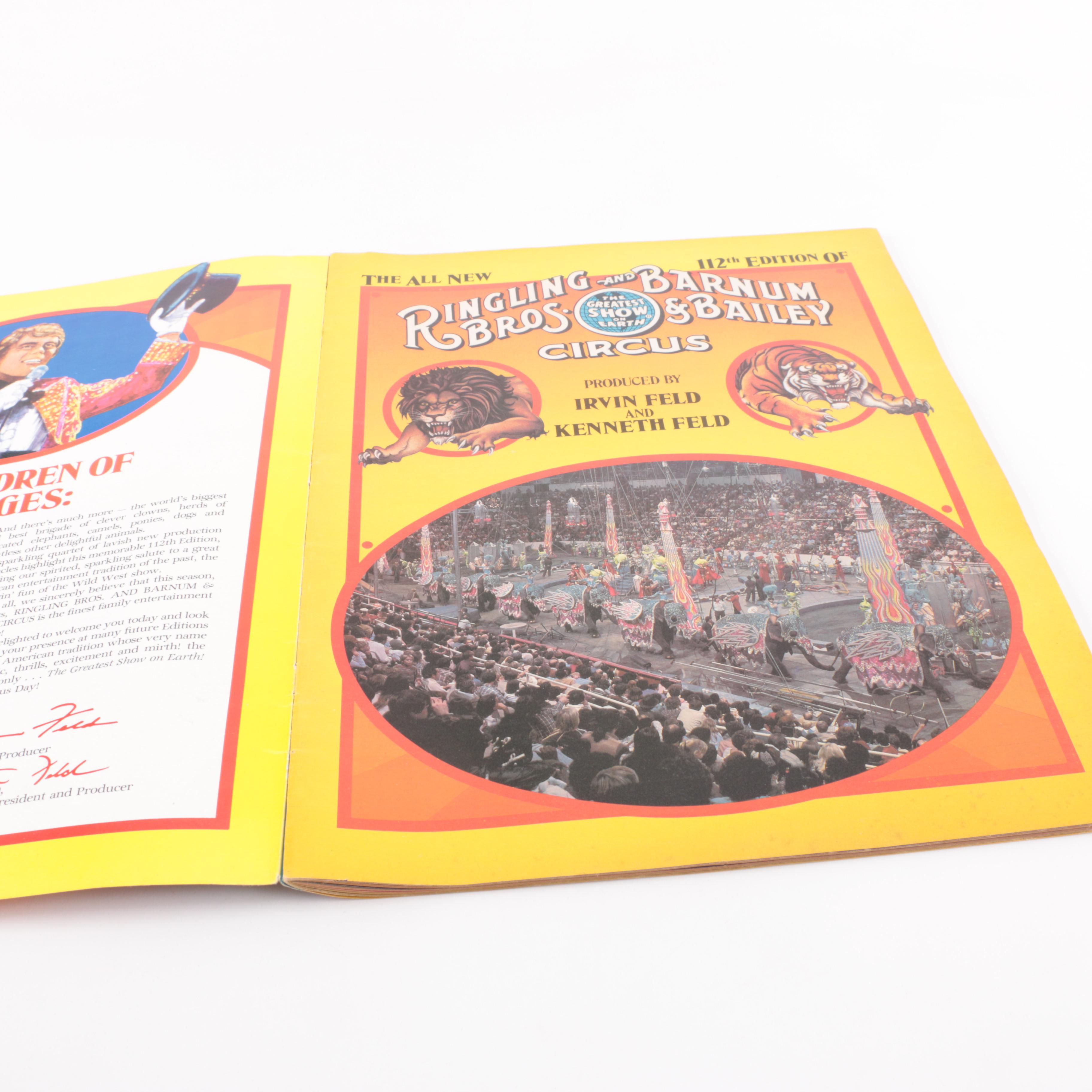 Five Issues of "Ringling Bros. and Barnum & Bailey Circus" Magazines