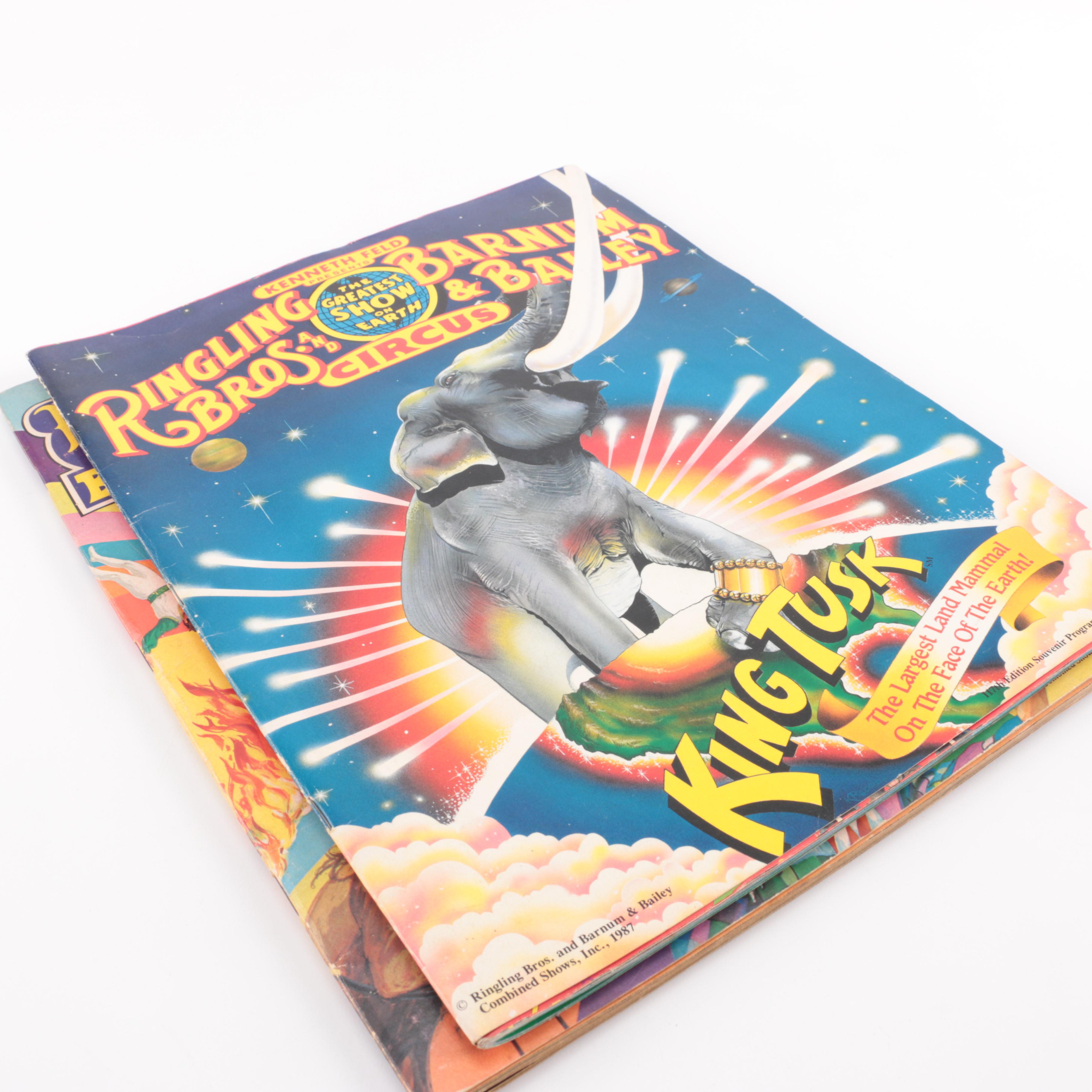 Five Issues of "Ringling Bros. and Barnum & Bailey Circus" Magazines