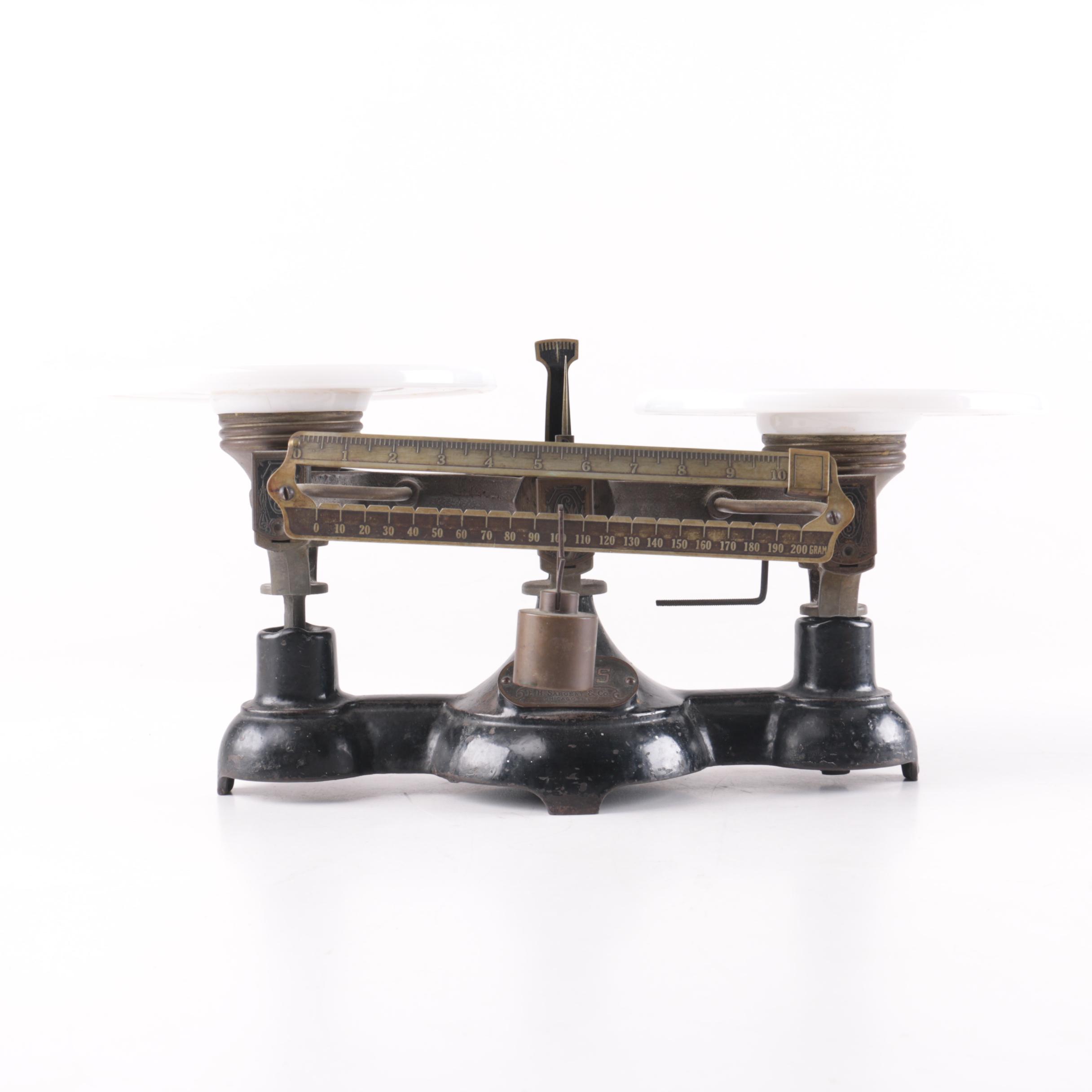 Vintage Ohaus Balance Scale with Weights