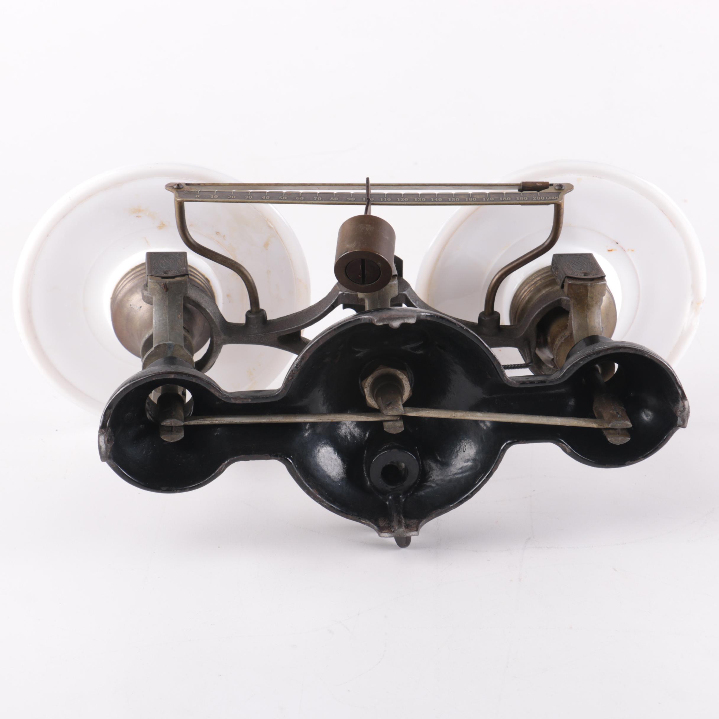 Vintage Ohaus Balance Scale with Weights