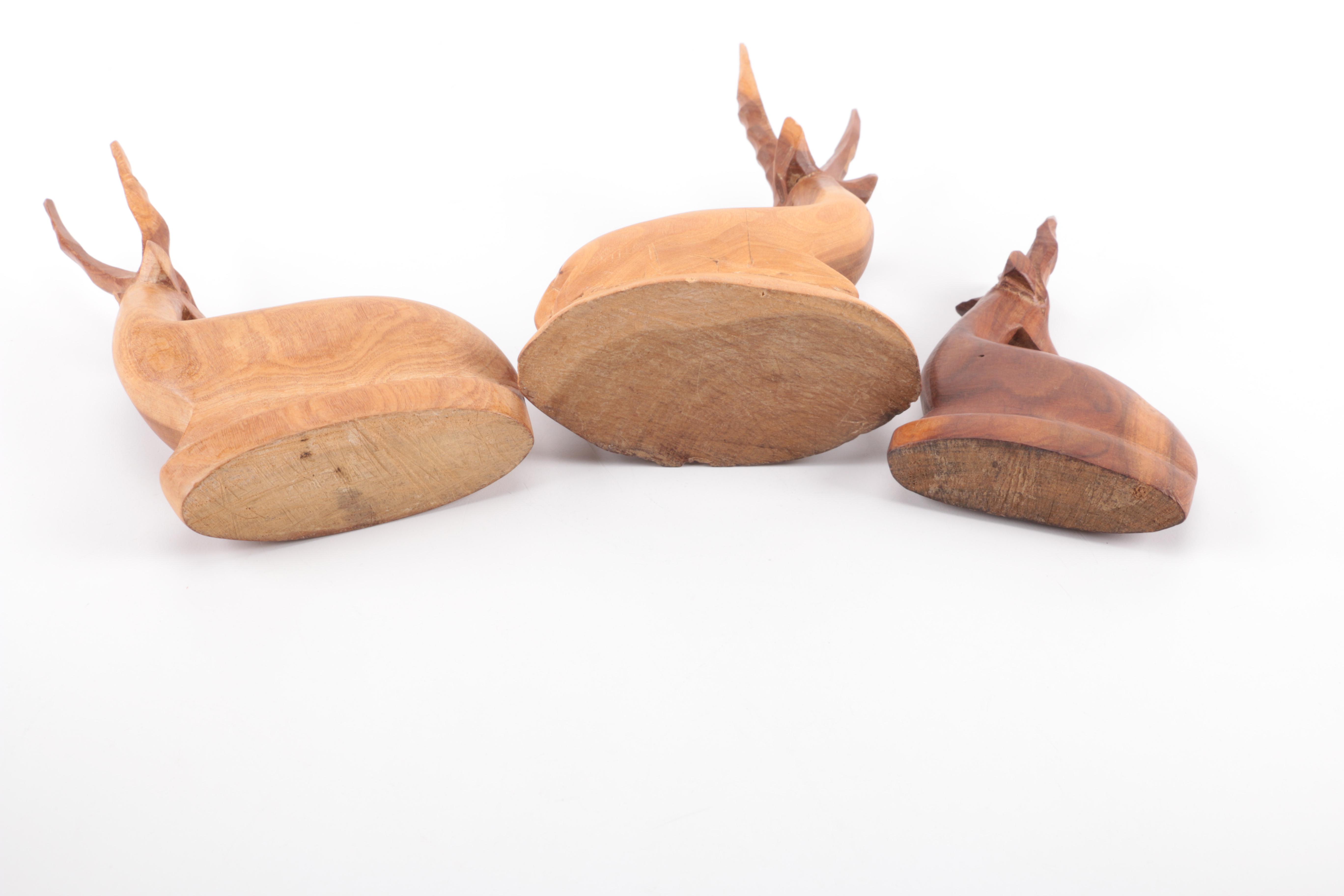Wooden African Animal Figurines