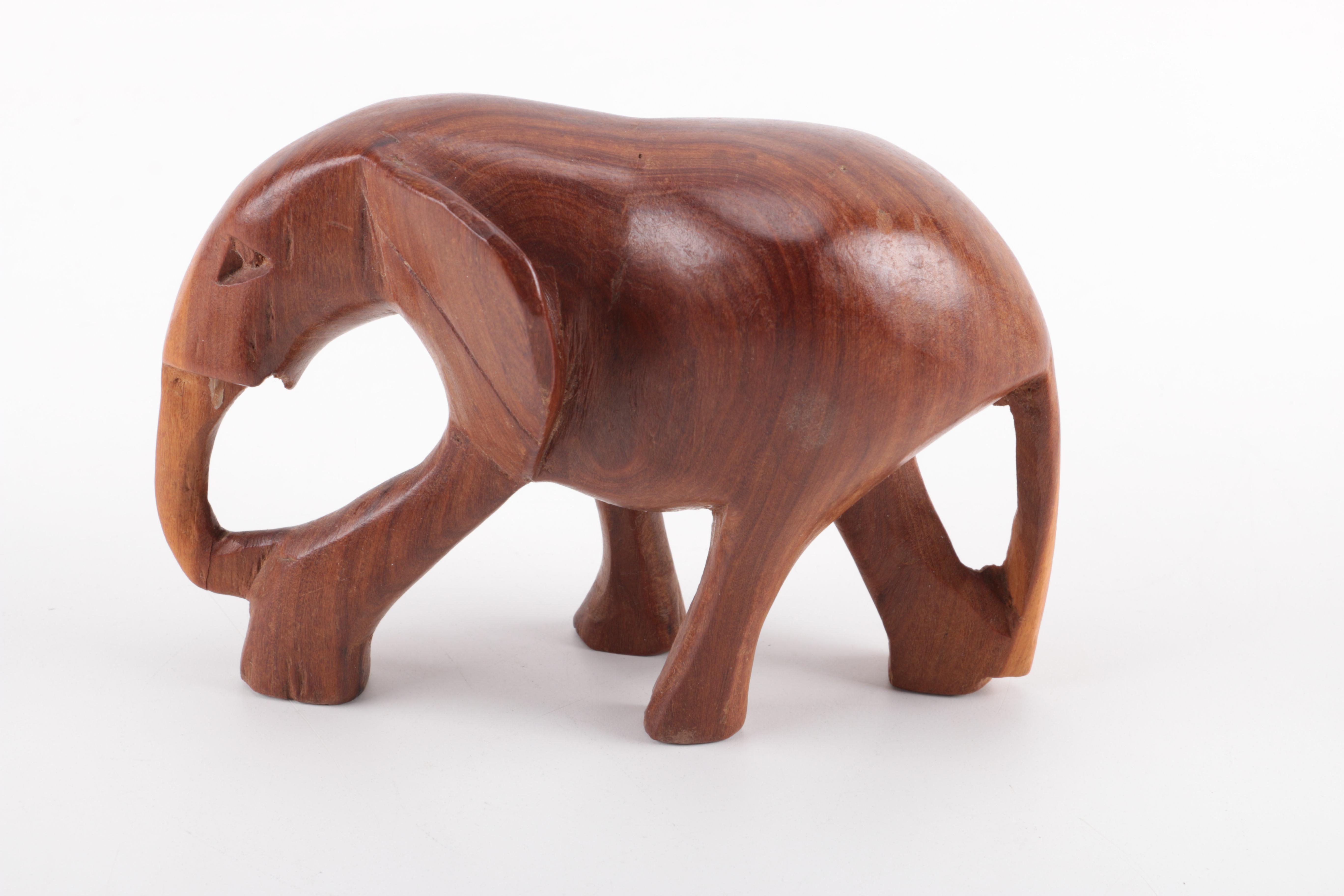 Wooden African Animal Figurines