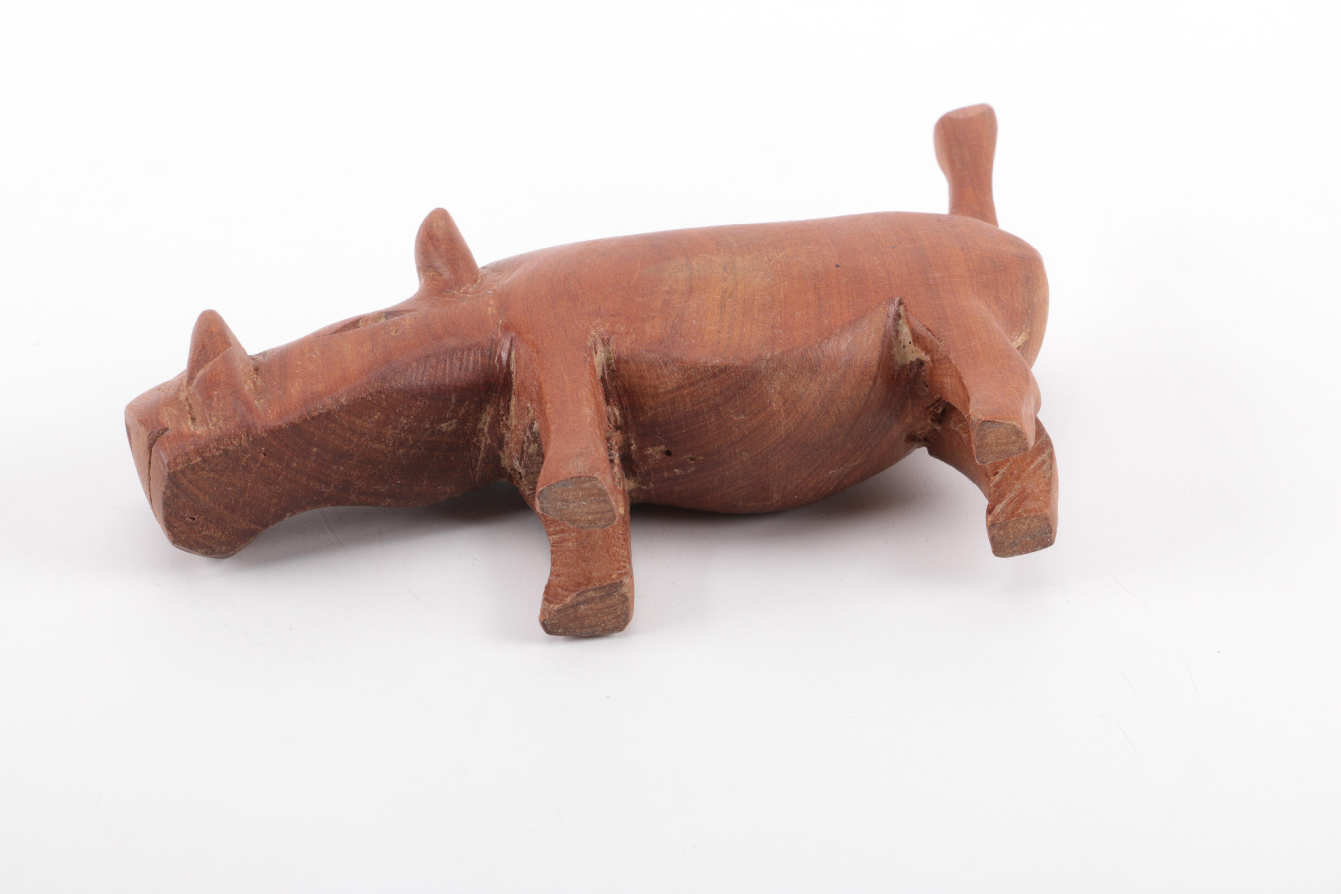 Wooden African Animal Figurines
