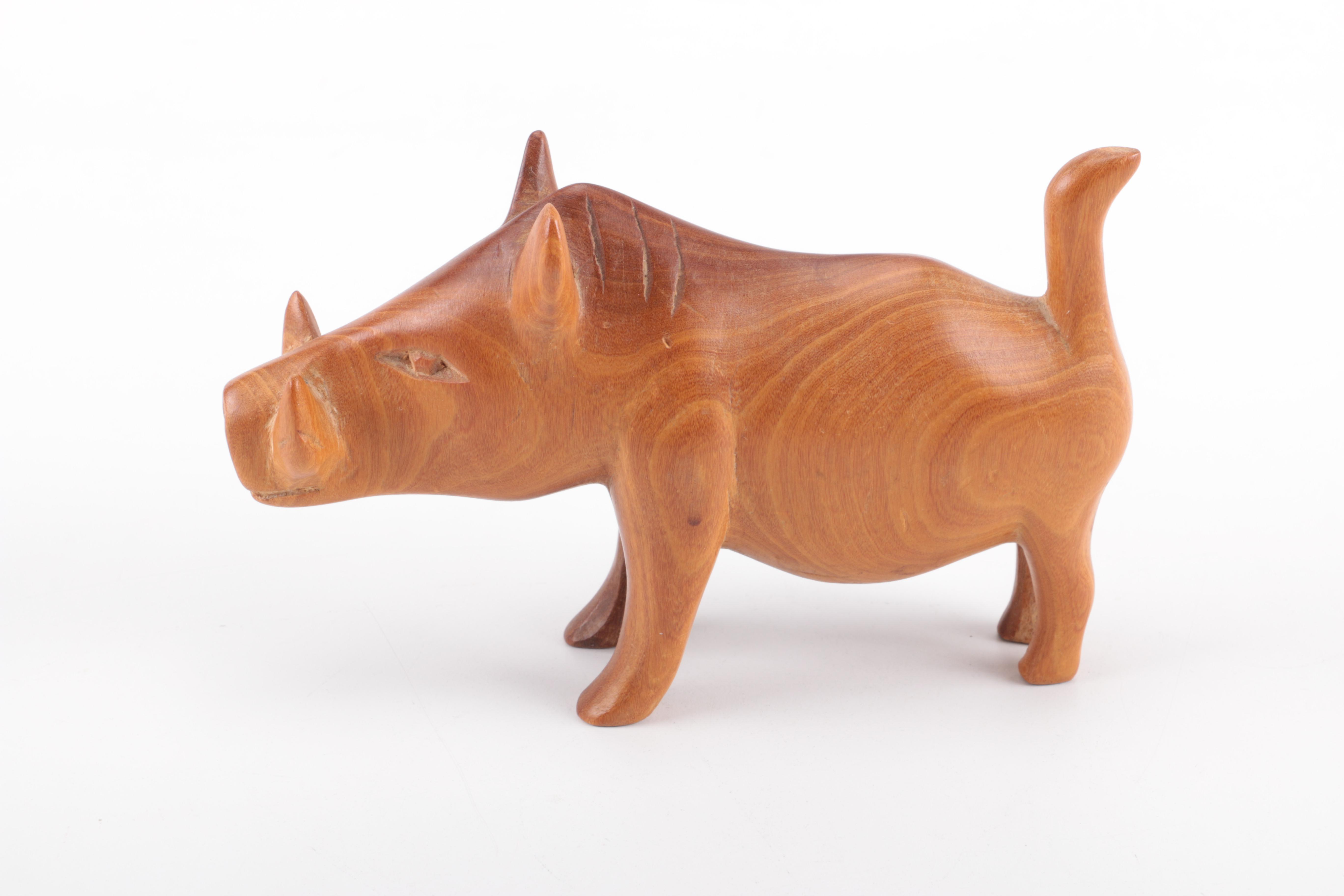 Wooden African Animal Figurines