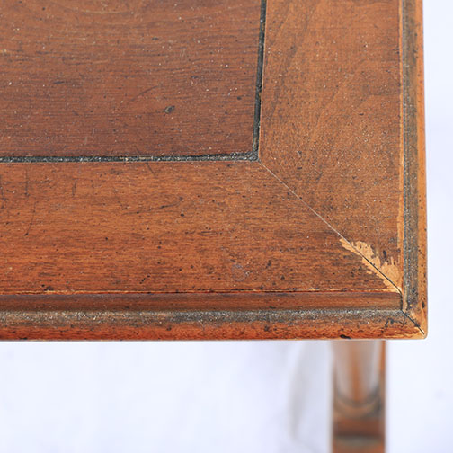 Vintage Side Table With Trestle Base