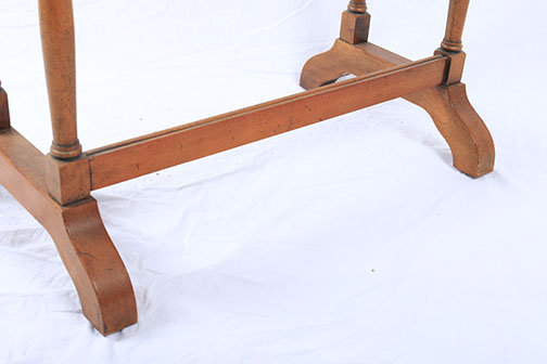 Vintage Side Table With Trestle Base