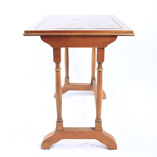 Vintage Side Table With Trestle Base