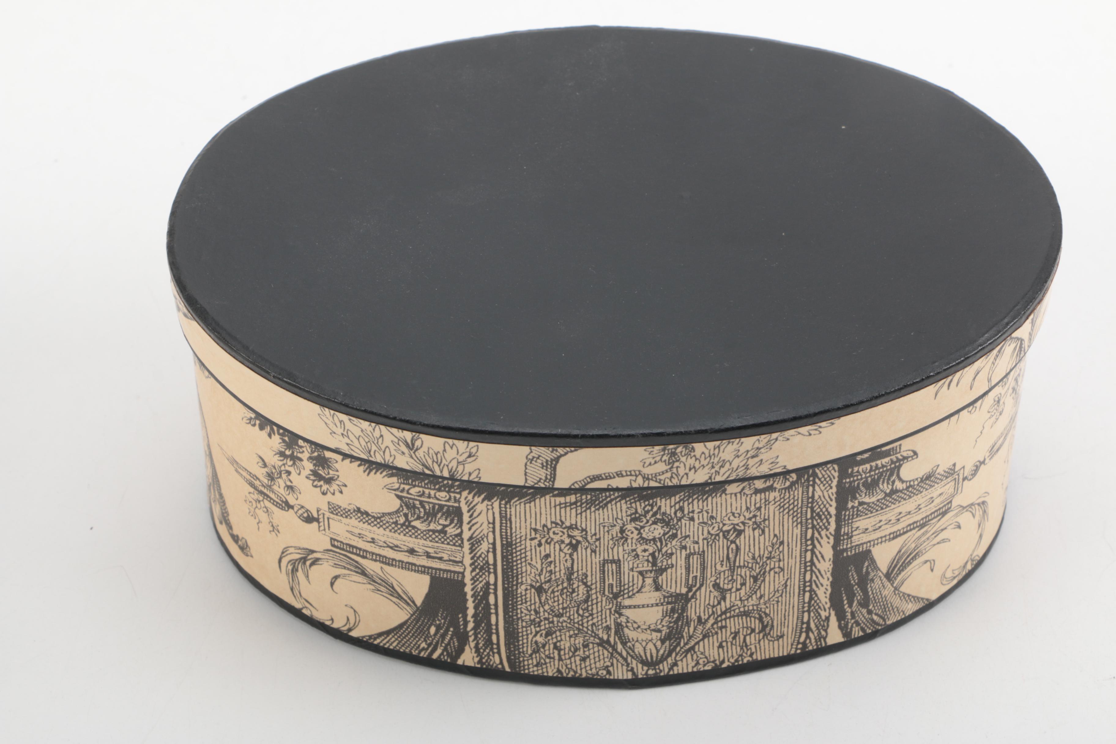 2003 Bonnie Prior "French Toile Collection" Storage Boxes