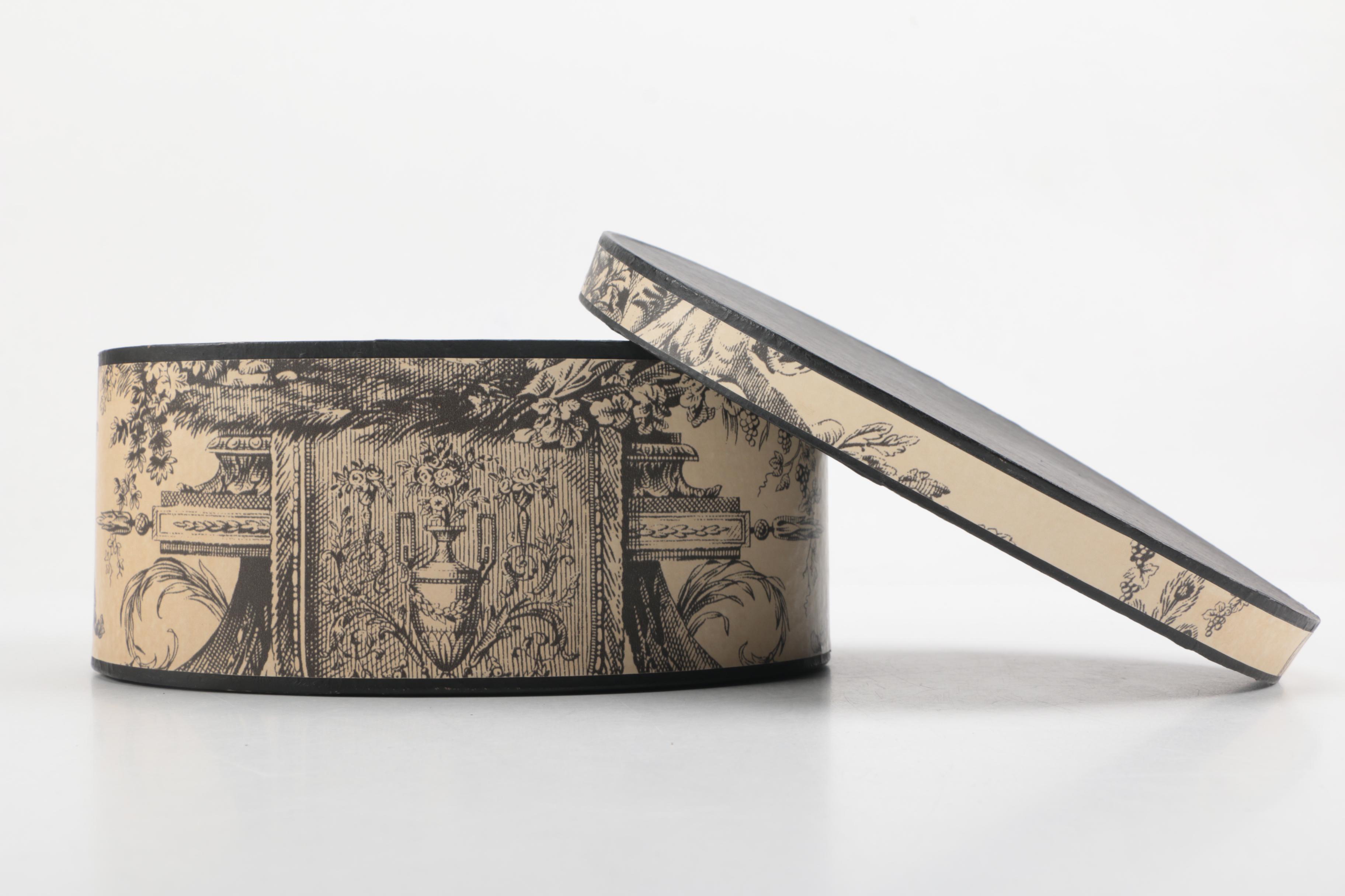 2003 Bonnie Prior "French Toile Collection" Storage Boxes