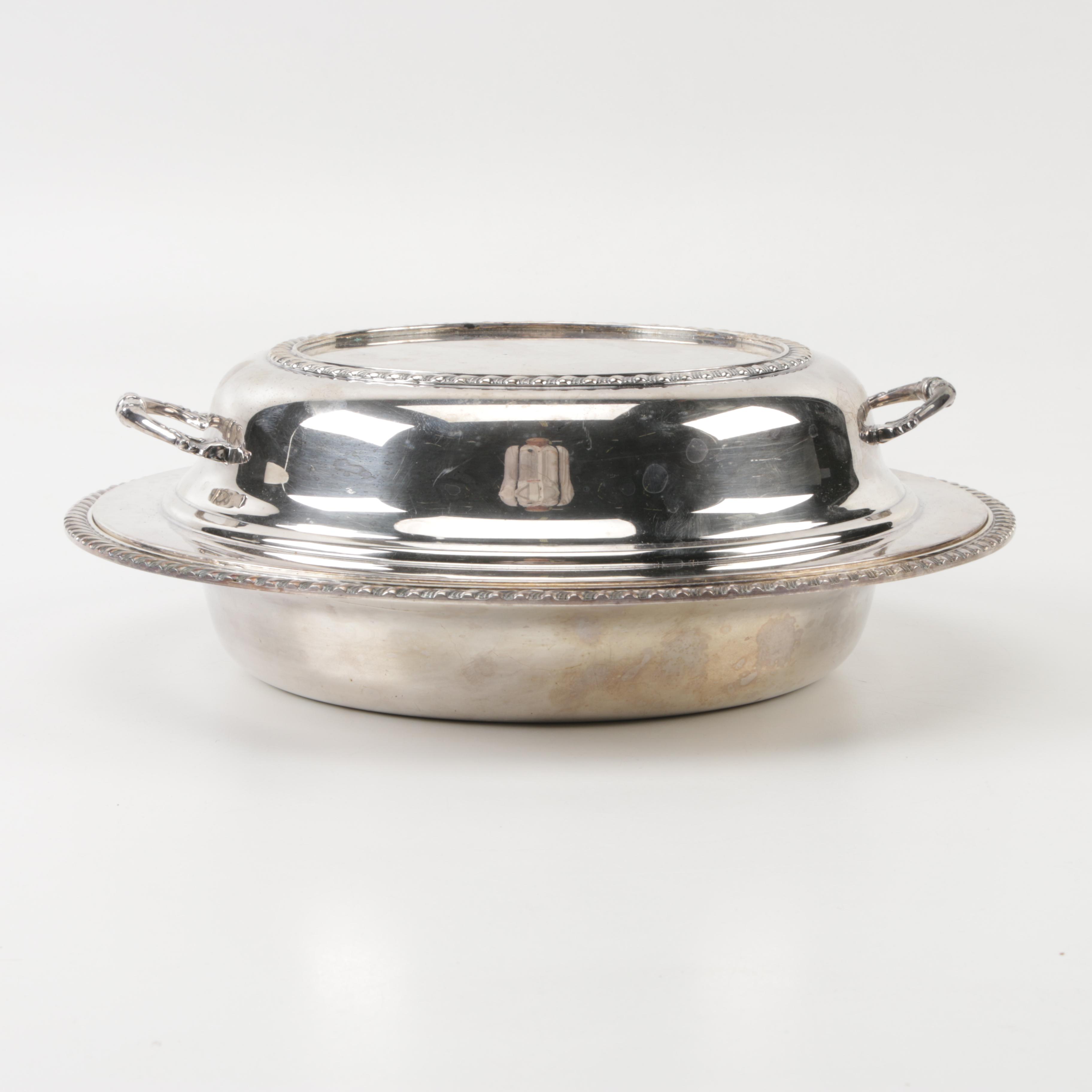 Sheffield Silver Co. Silver Plate Lidded and Segmented Serving Dish