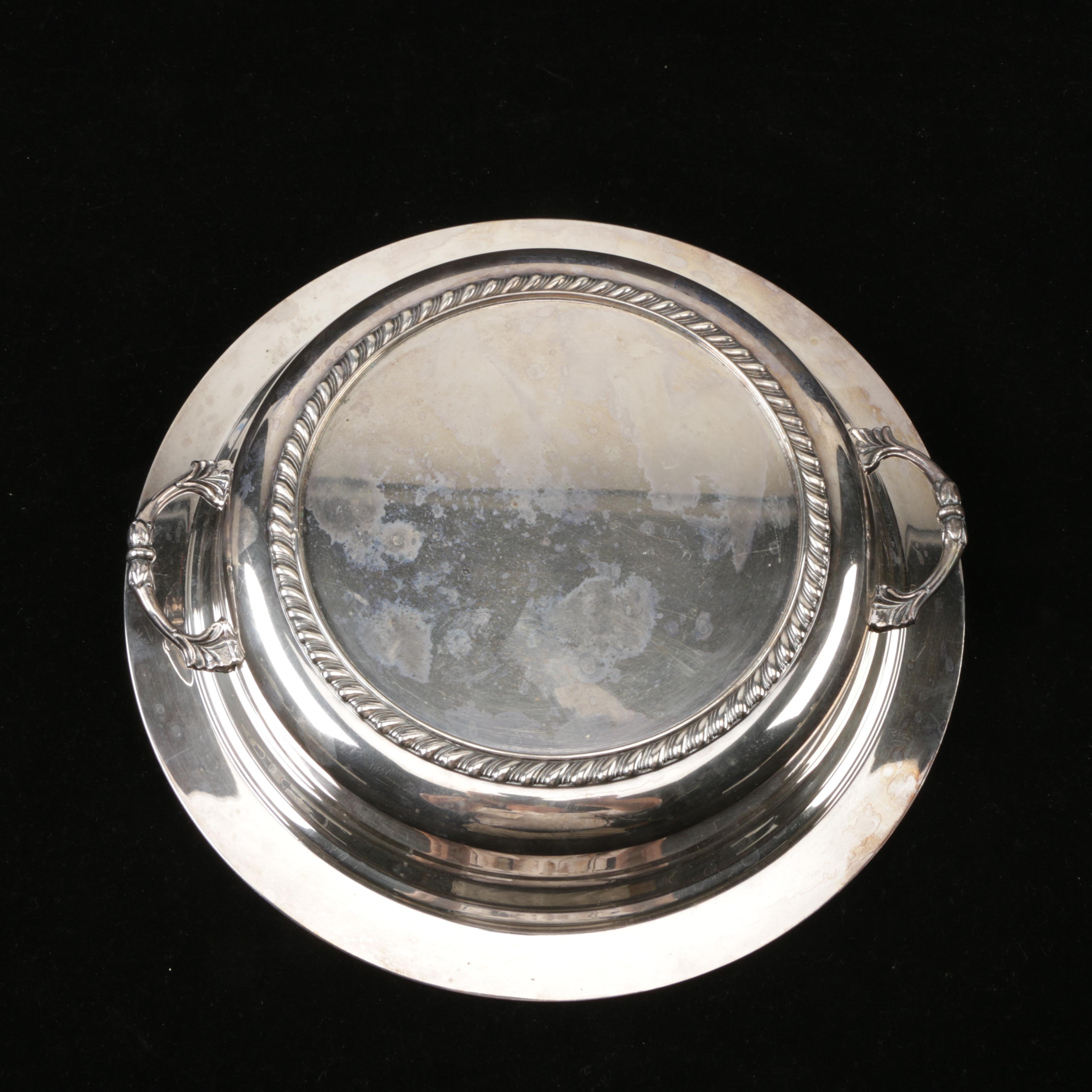 Sheffield Silver Co. Silver Plate Lidded and Segmented Serving Dish