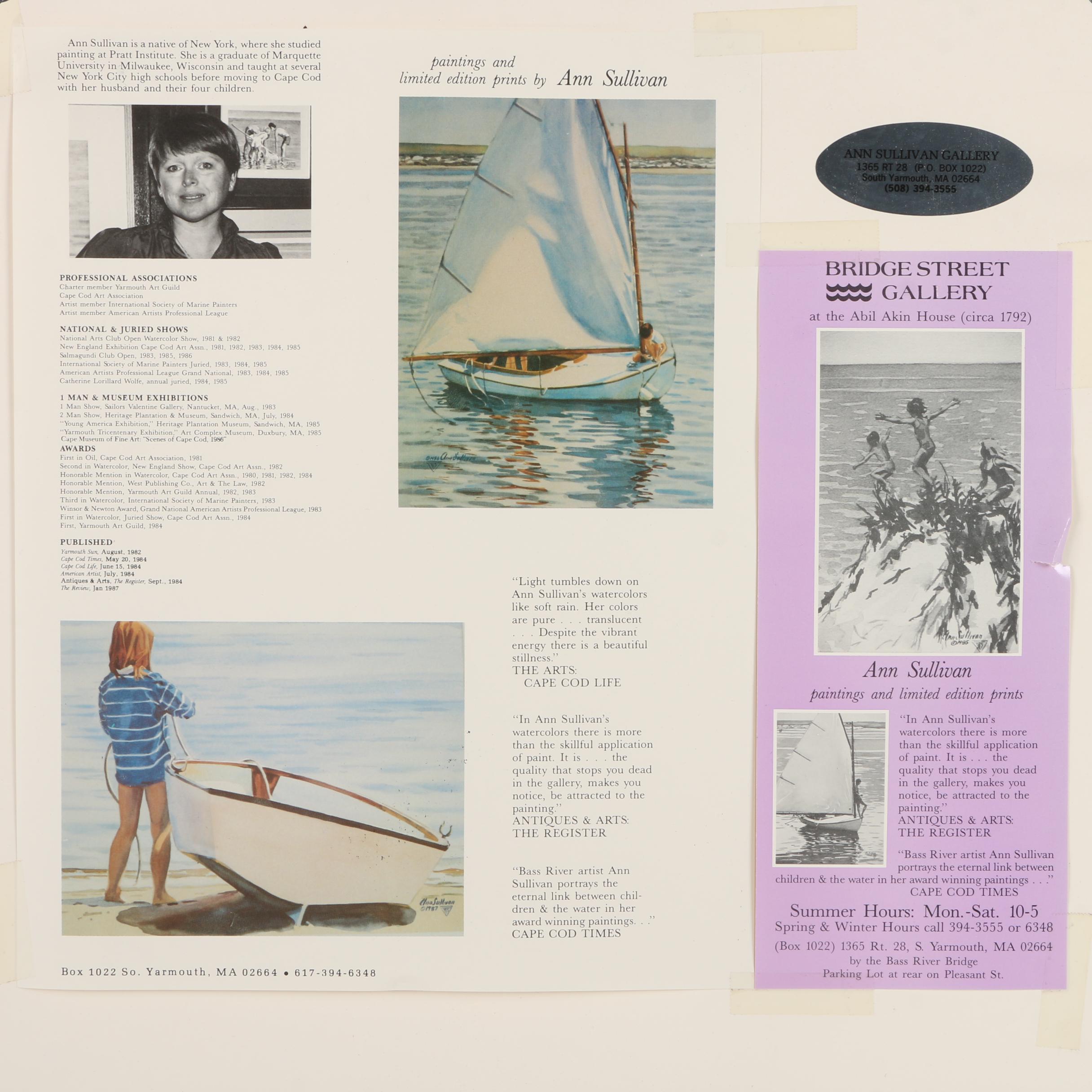 Ann Sullivan Signed Limited Edition Offset Lithograph "Two Boys"