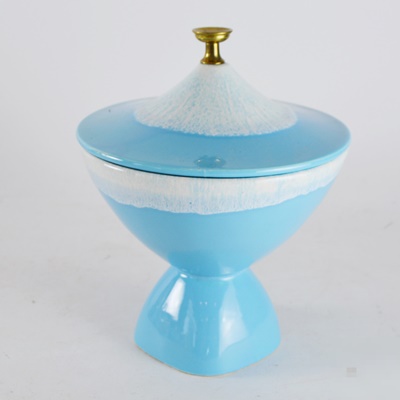Vintage Hull Lidded Pottery Candy Dish