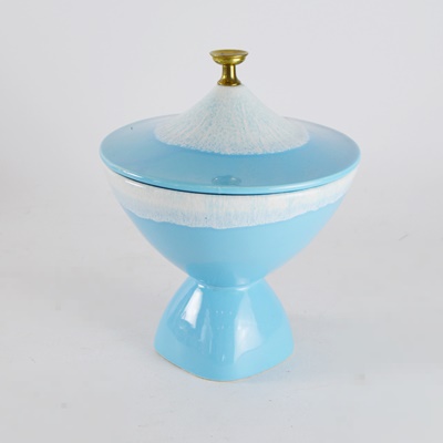 Vintage Hull Lidded Pottery Candy Dish
