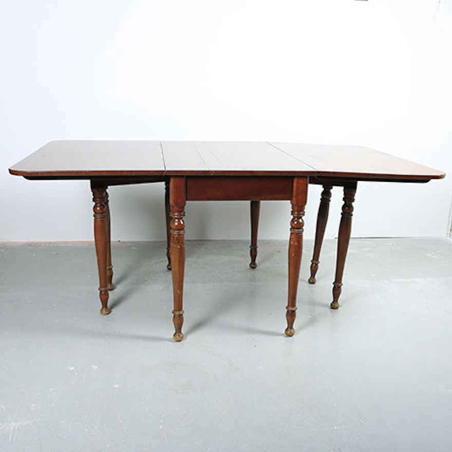 Vintage Sheraton Style Drop Leaf Dining Table