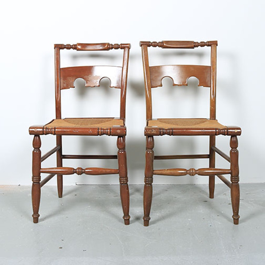 Pair of Hitchcock Style Chairs