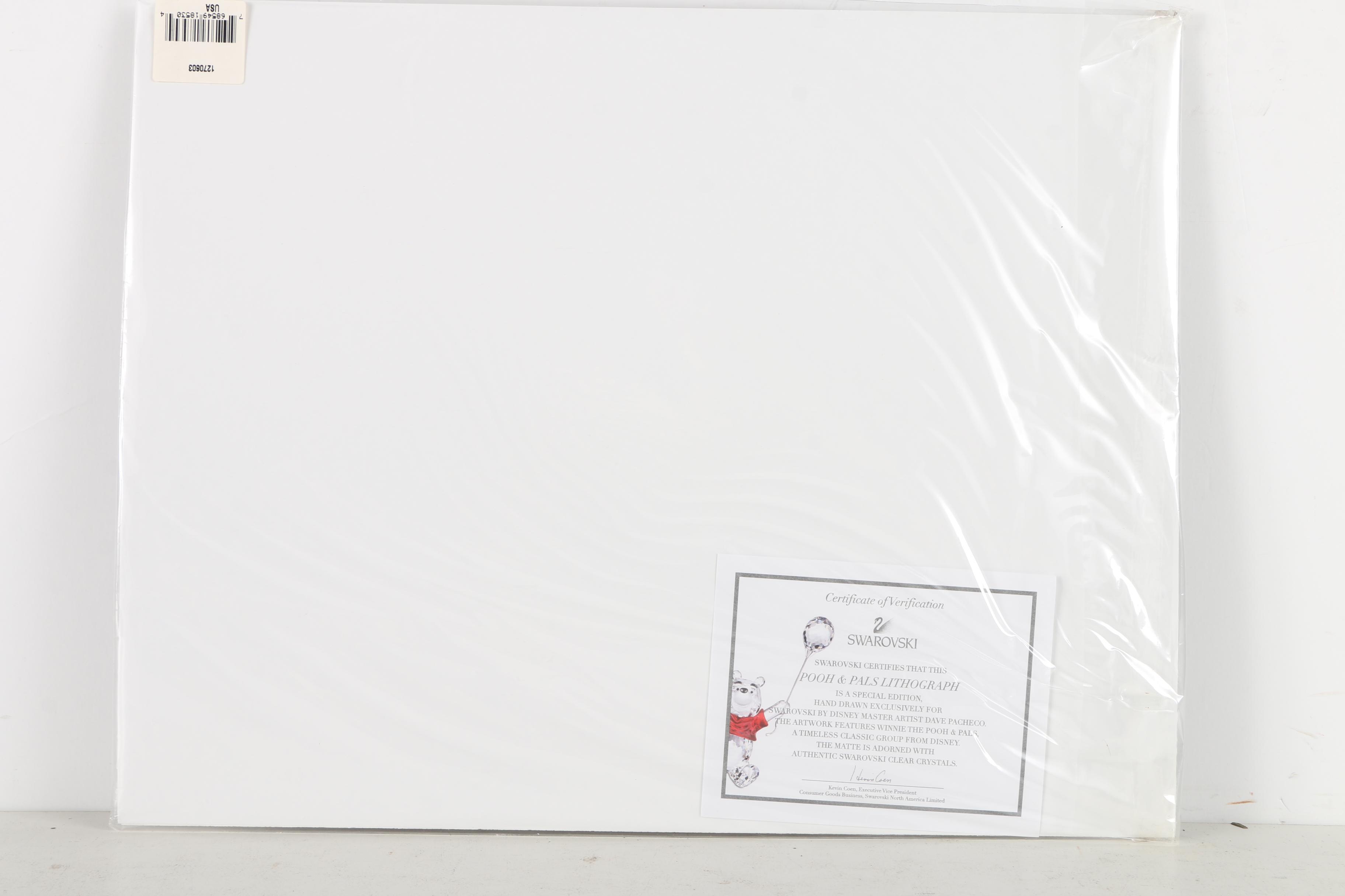 Dave Pacheco Offset Lithograph on Paper "Pooh & Pals" With Swarovski Crystals