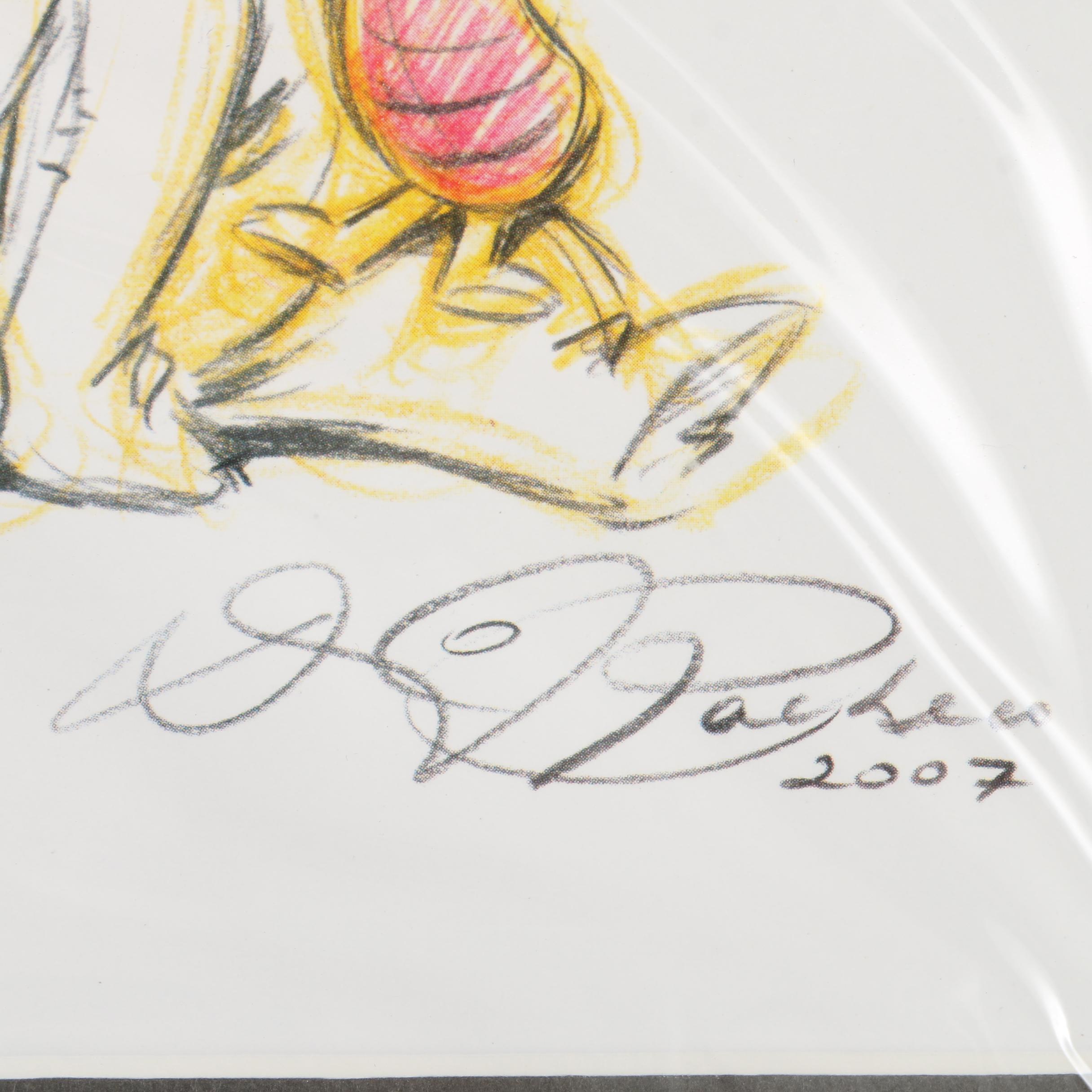 Dave Pacheco Offset Lithograph on Paper "Pooh & Pals" With Swarovski Crystals