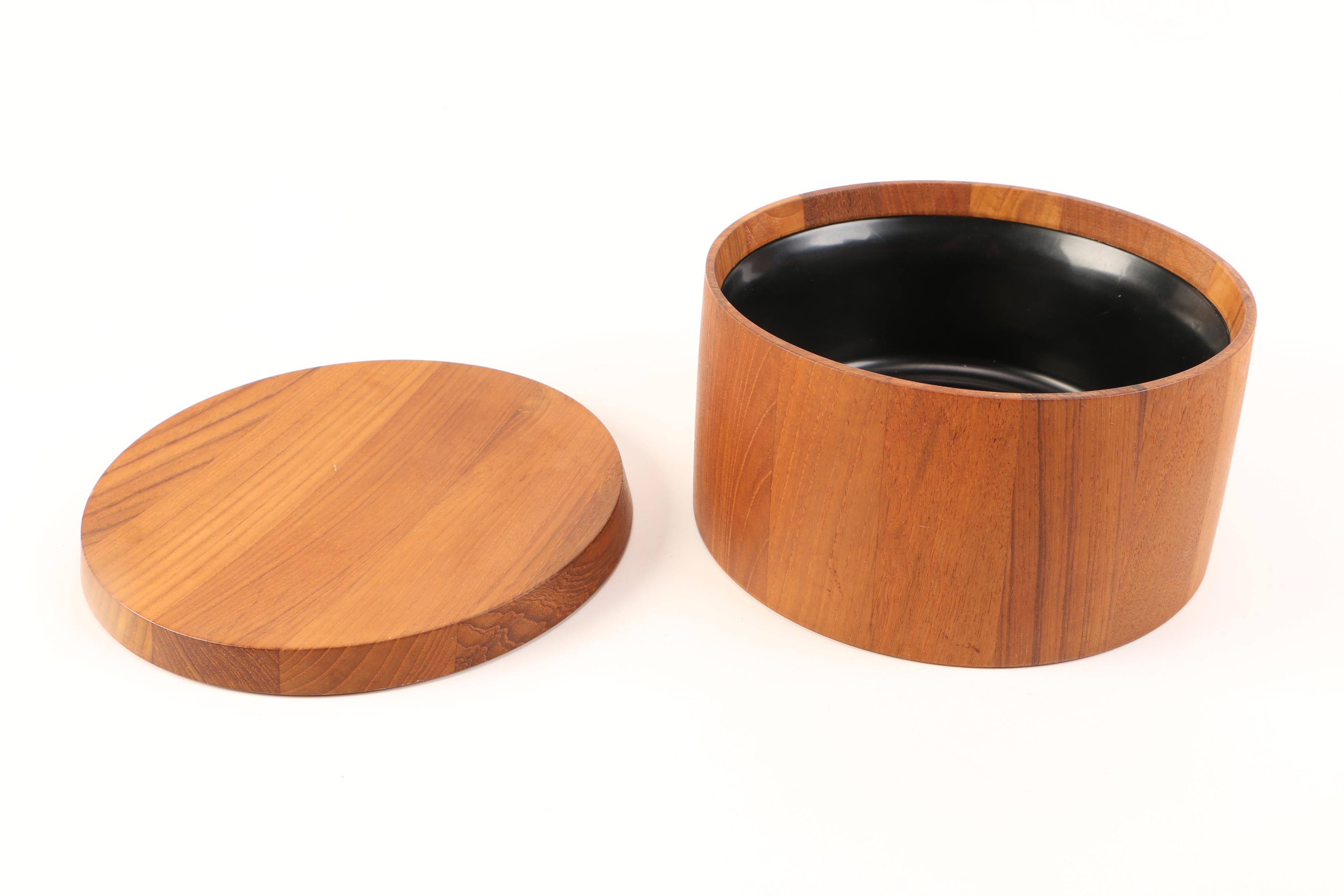 Mid Century Modern Four Ducks Design Dansk Teak Ice Bucket