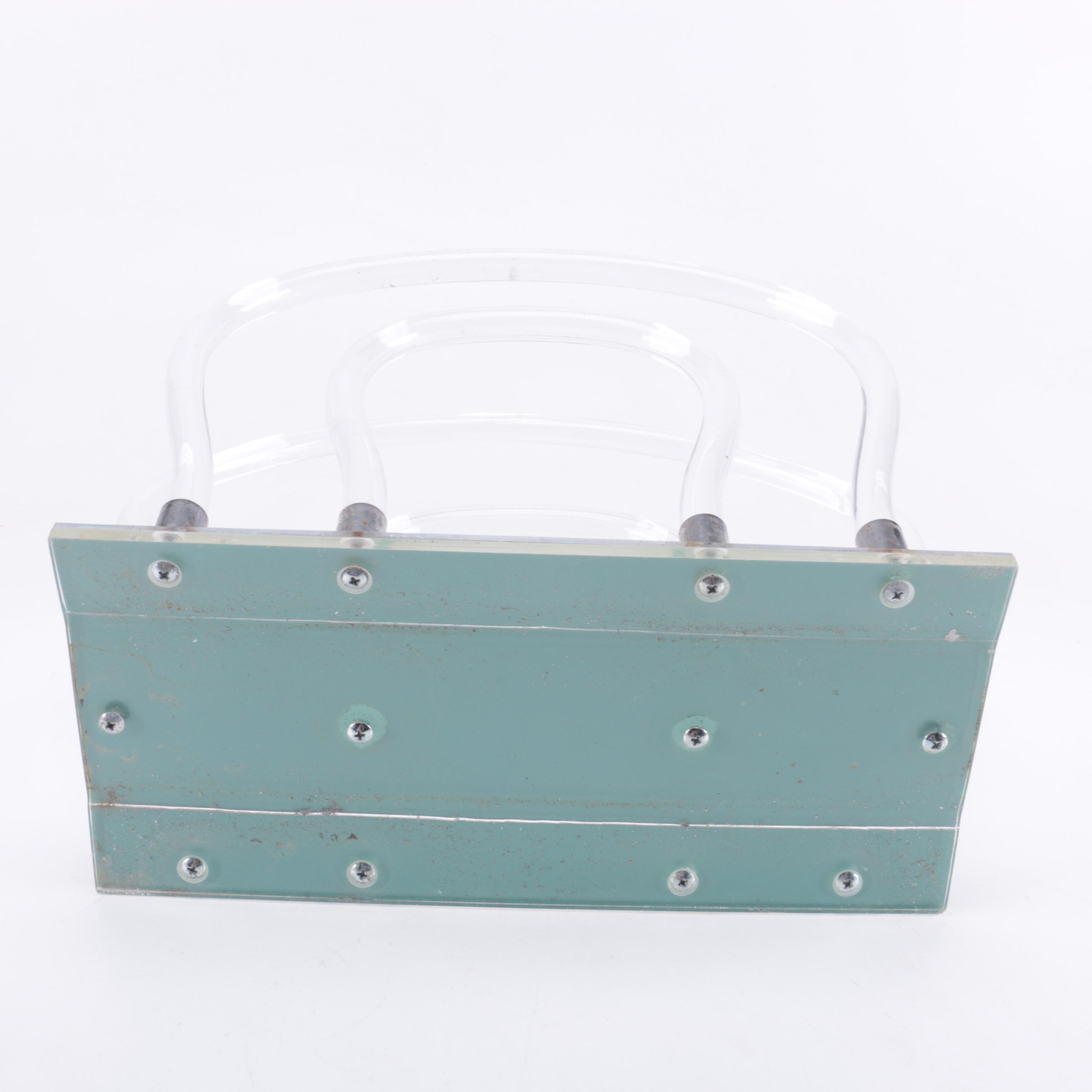 Dorothy Thorpe Mid Century Modern Lucite Magazine Rack