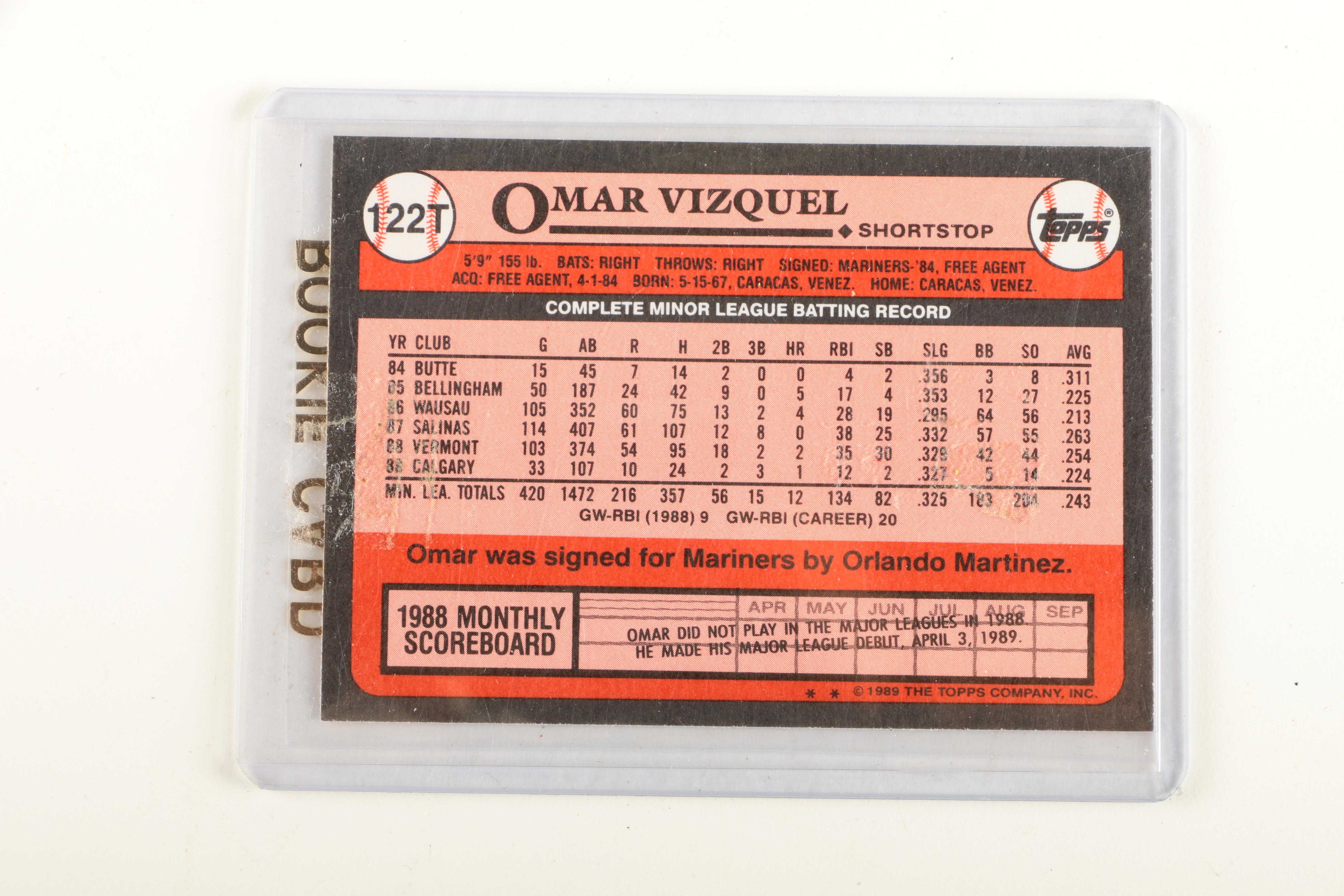 Collection of Baseball Rookie Cards Including Ken Griffey Jr. and Barry Bonds