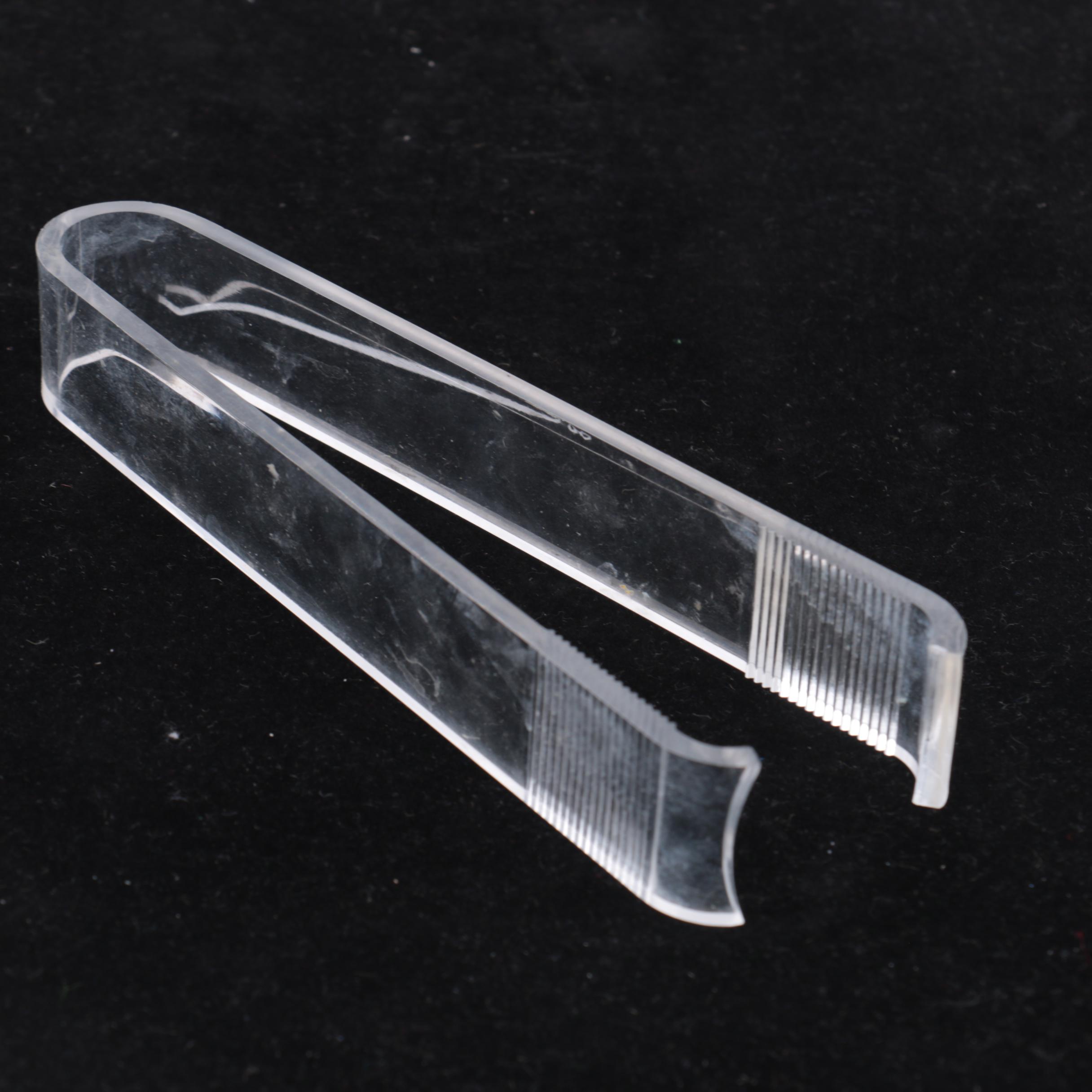 Mid Century Modern Italian "Guzzini" Lucite Ice Bucket and Tongs